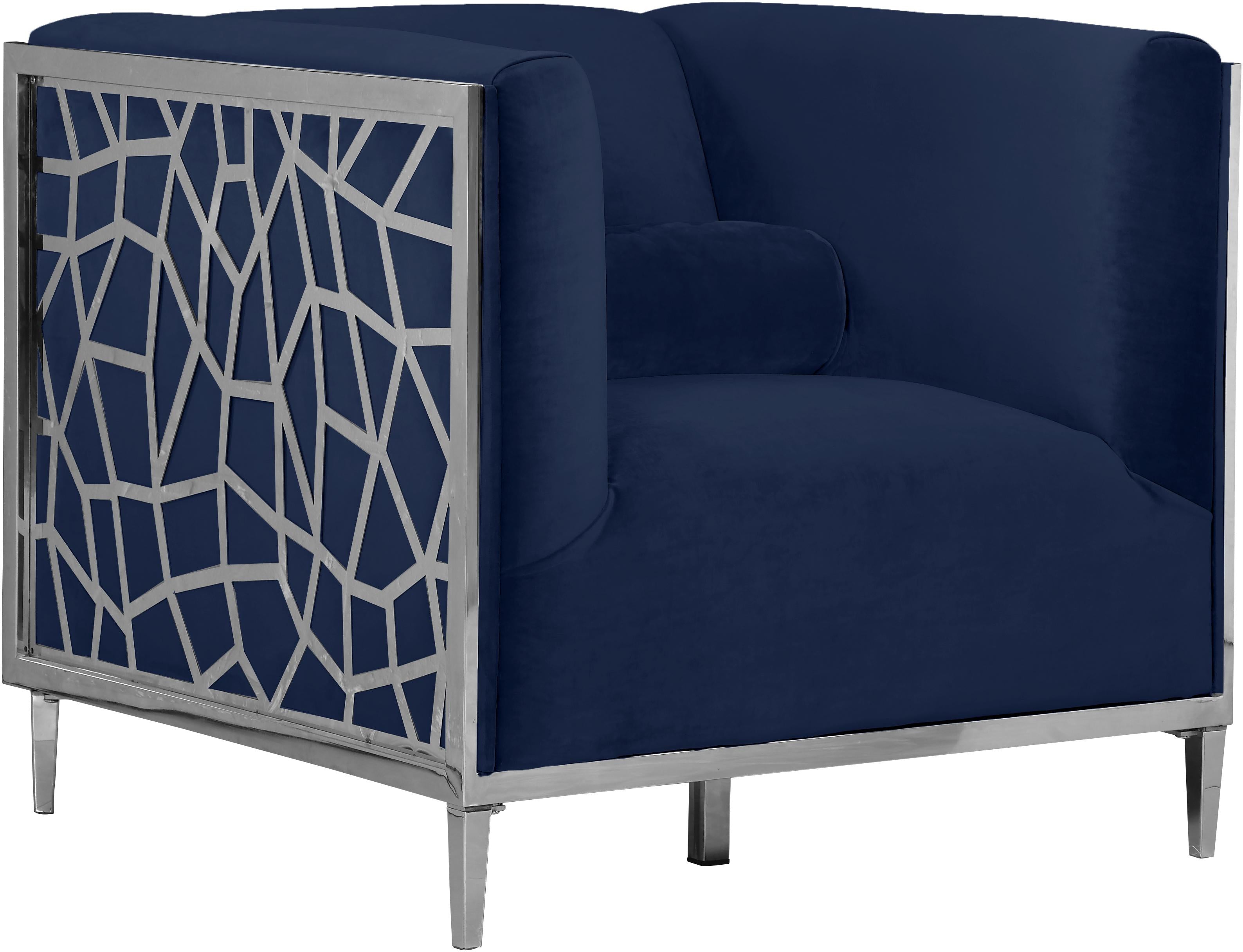 Opal Navy Velvet Chair - Luxury Home Furniture (MI)