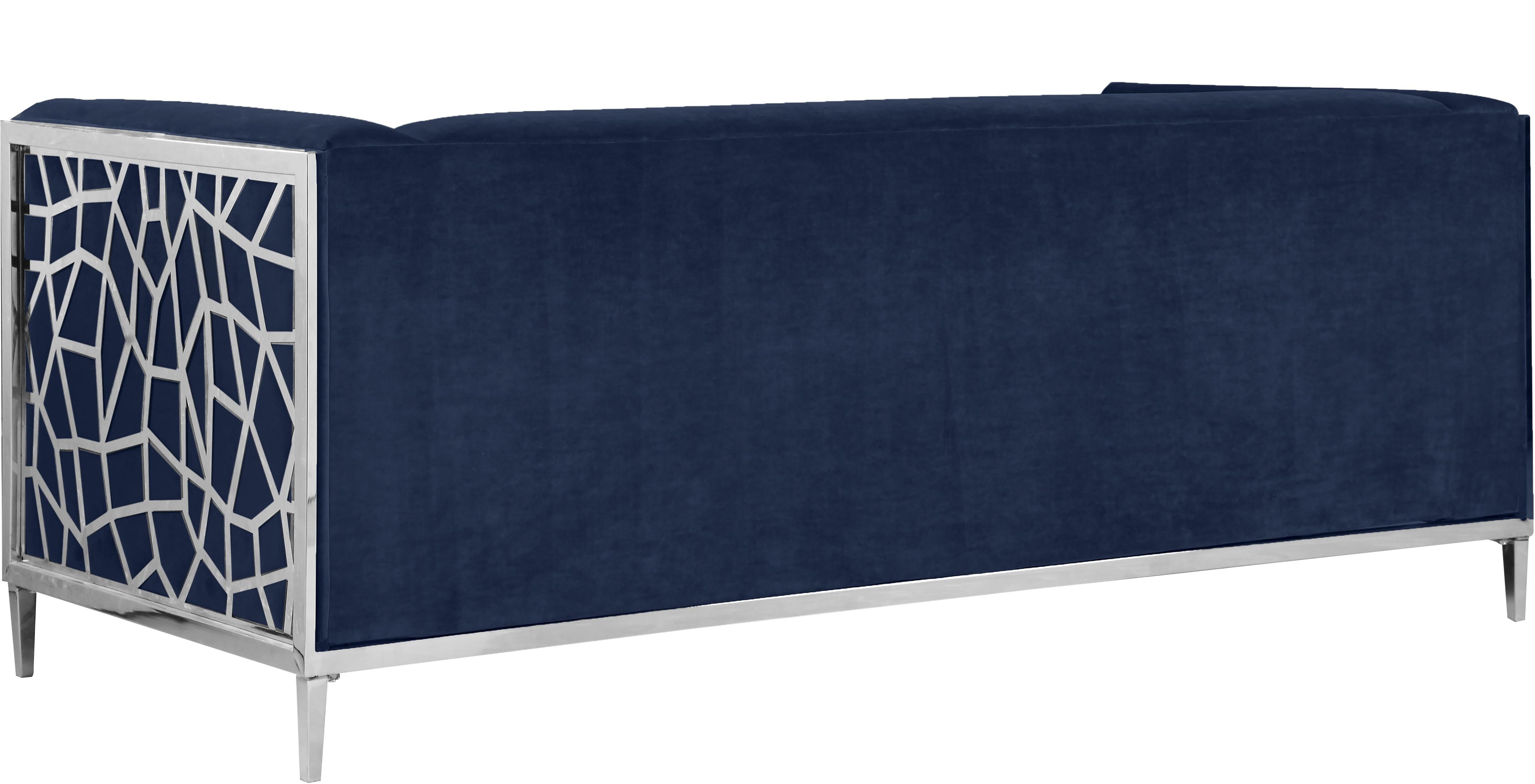 Opal Navy Velvet Sofa - Luxury Home Furniture (MI)