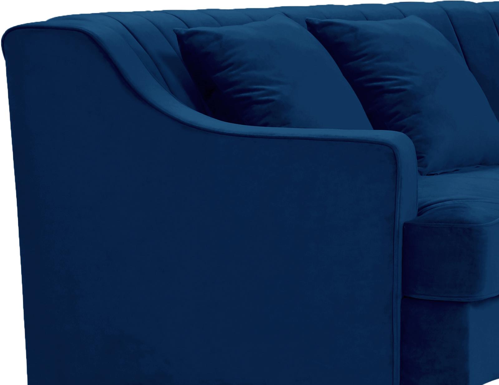Jackson Navy Velvet 2pc. Sectional - Luxury Home Furniture (MI)
