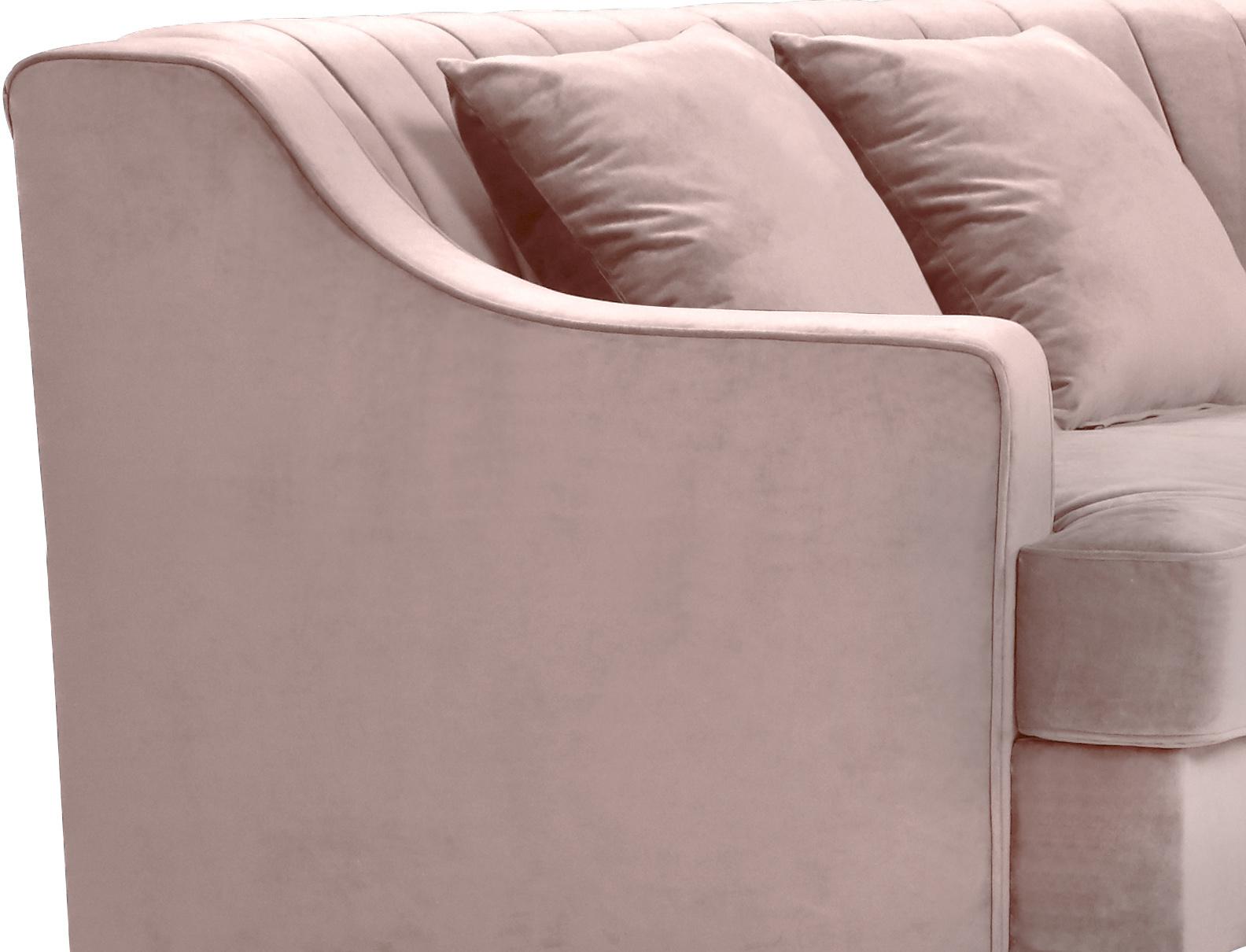 Jackson Pink Velvet 2pc. Sectional - Luxury Home Furniture (MI)