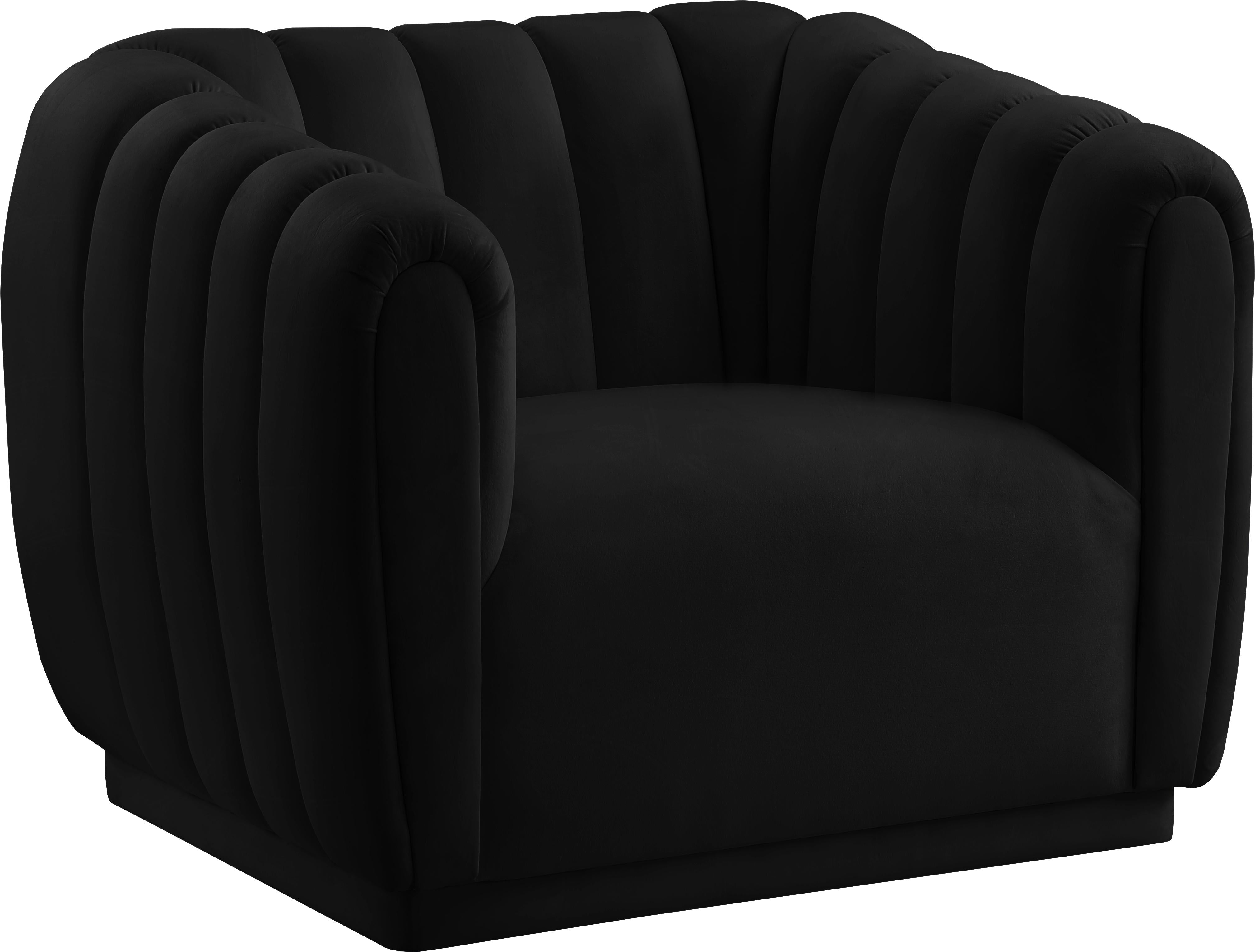 Dixie Black Velvet Chair - Luxury Home Furniture (MI)