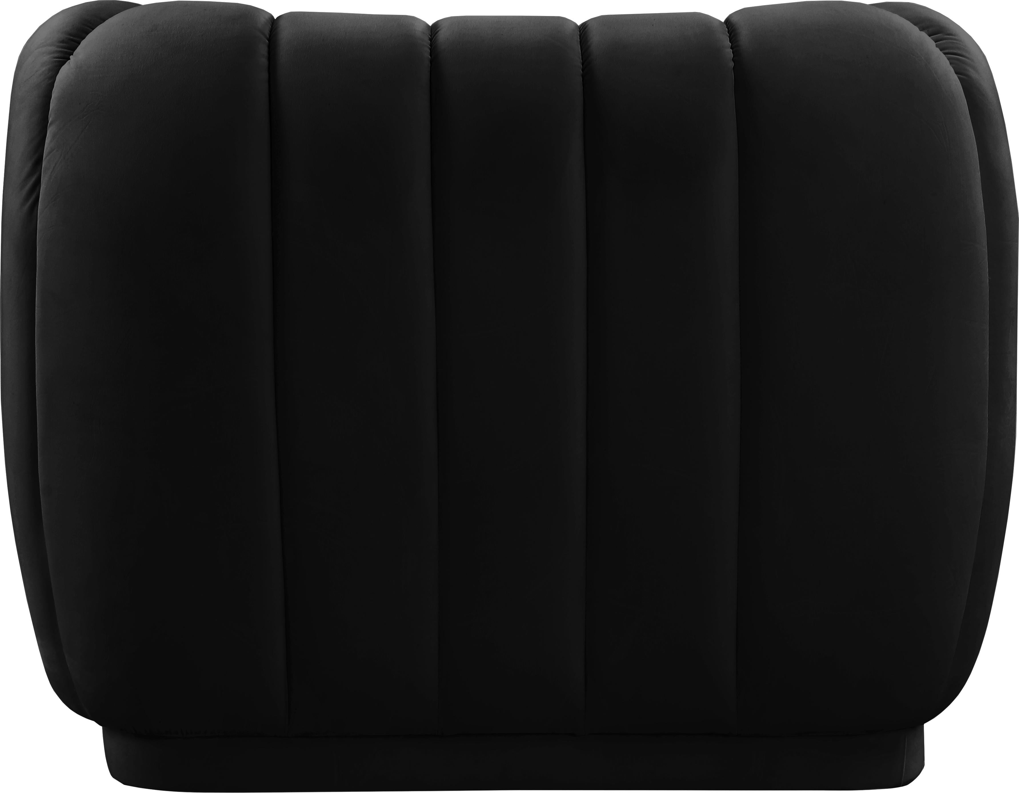 Dixie Black Velvet Chair - Luxury Home Furniture (MI)