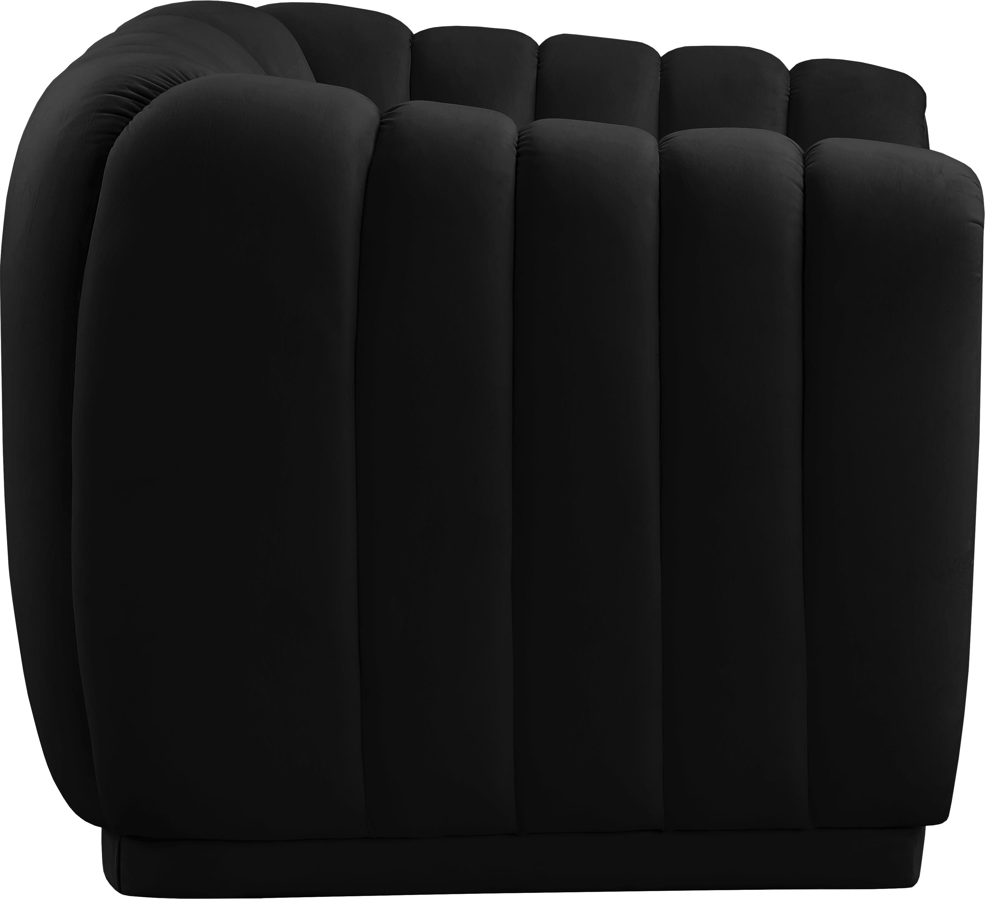 Dixie Black Velvet Chair - Luxury Home Furniture (MI)