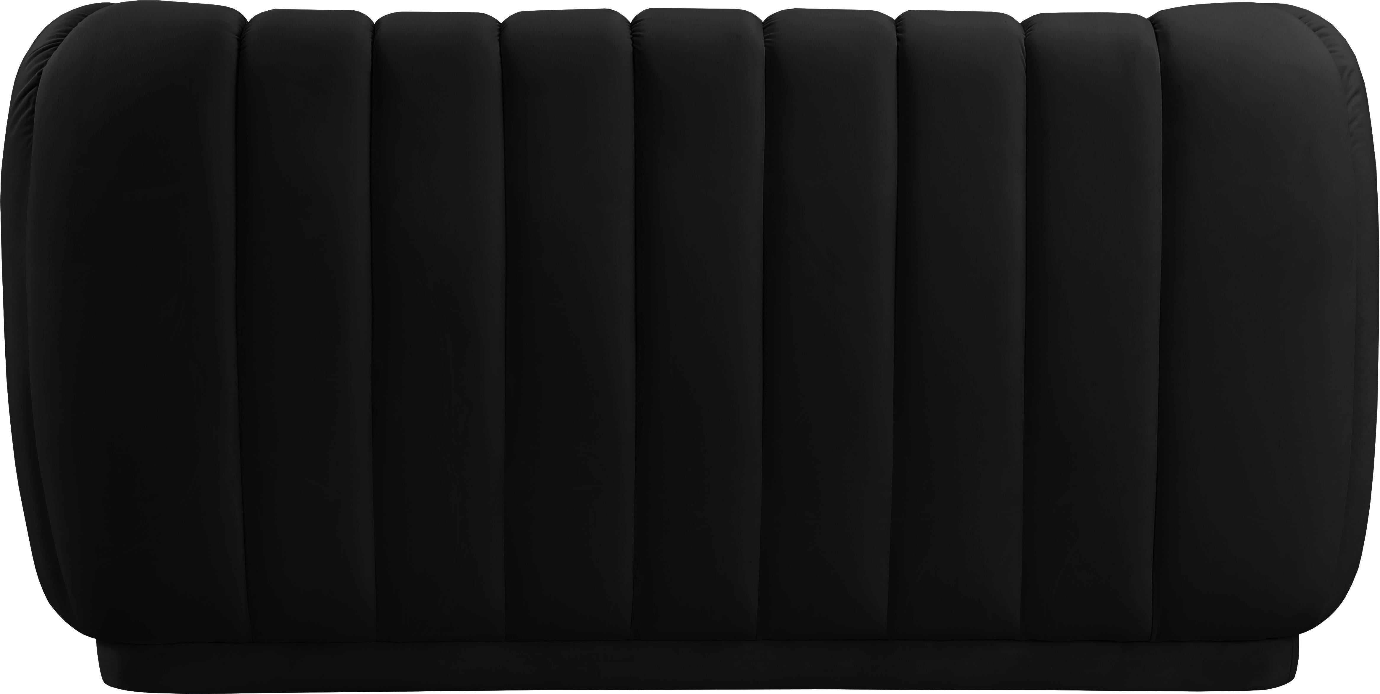 Dixie Black Velvet Loveseat - Luxury Home Furniture (MI)