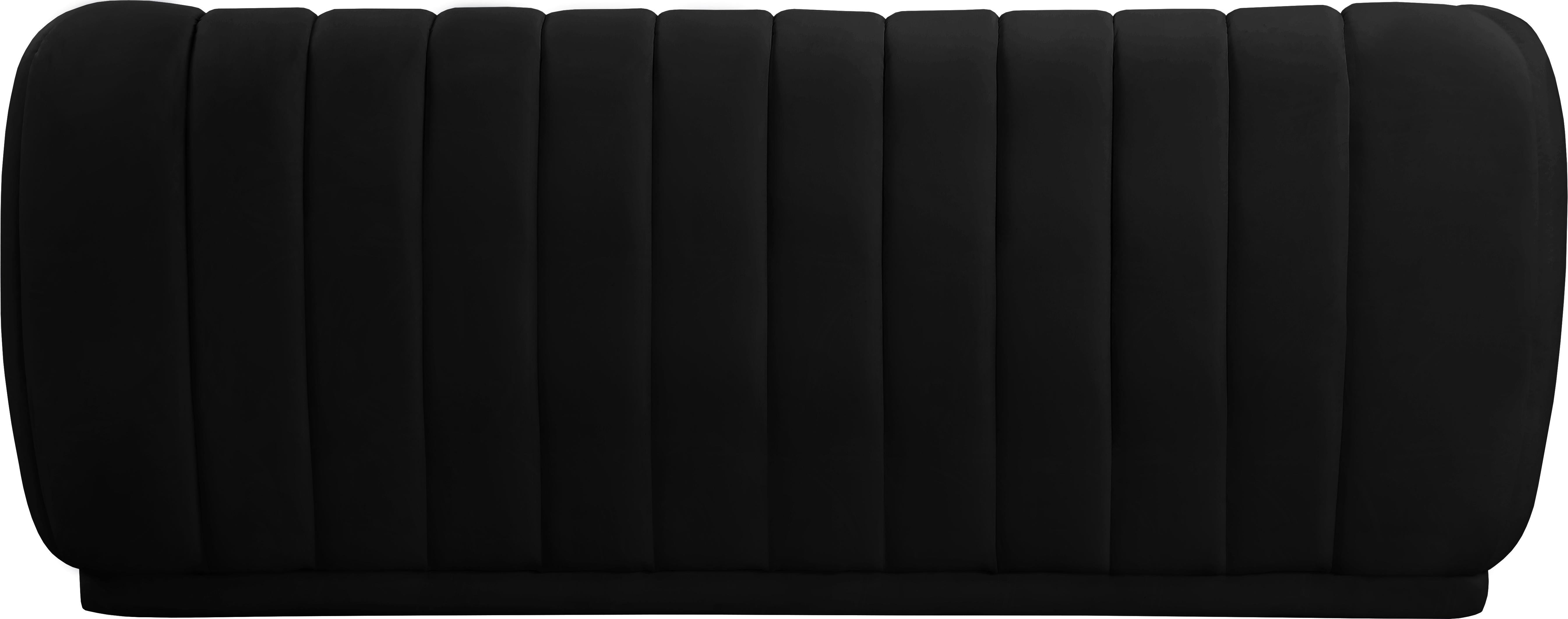Dixie Black Velvet Sofa - Luxury Home Furniture (MI)