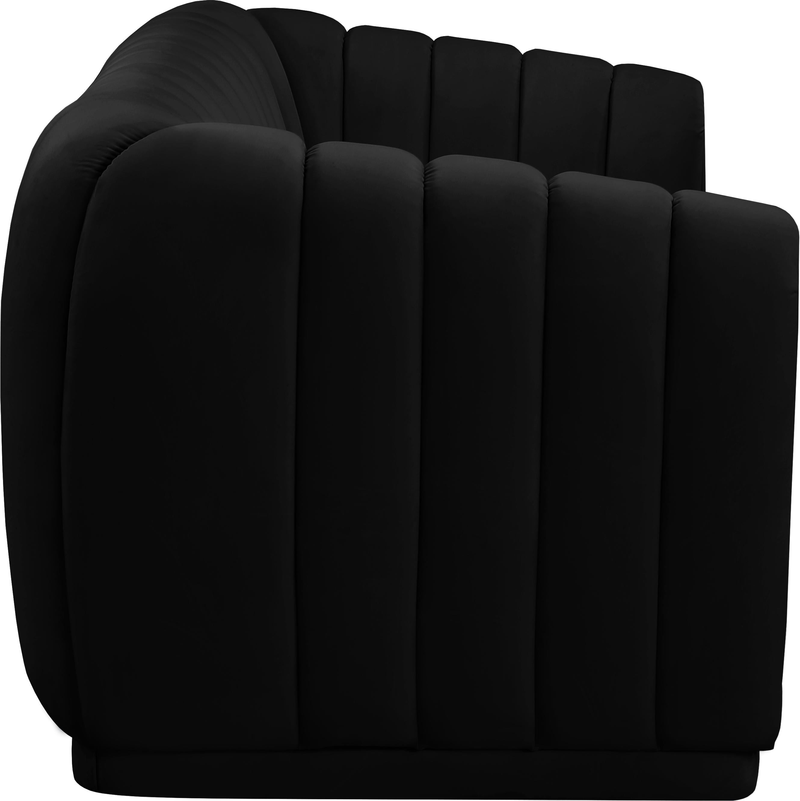 Dixie Black Velvet Sofa - Luxury Home Furniture (MI)