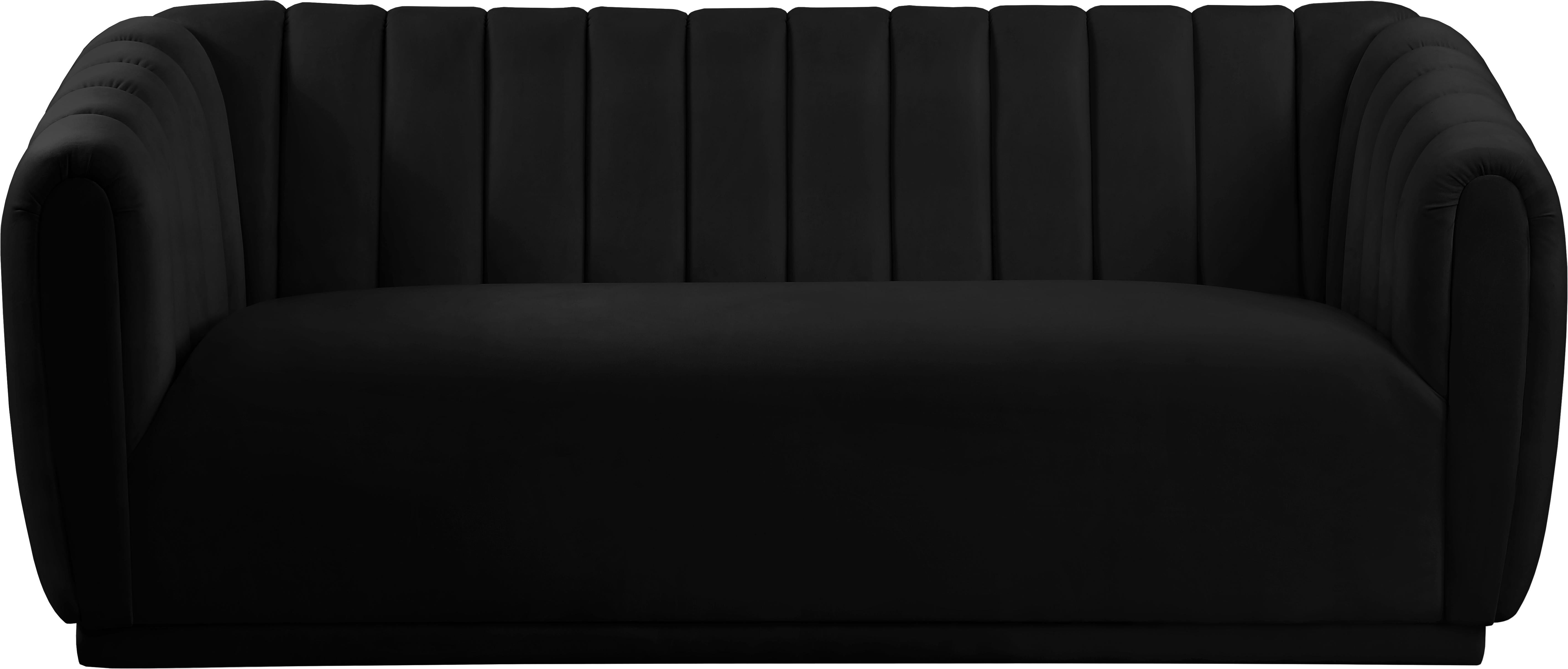 Dixie Black Velvet Sofa - Luxury Home Furniture (MI)