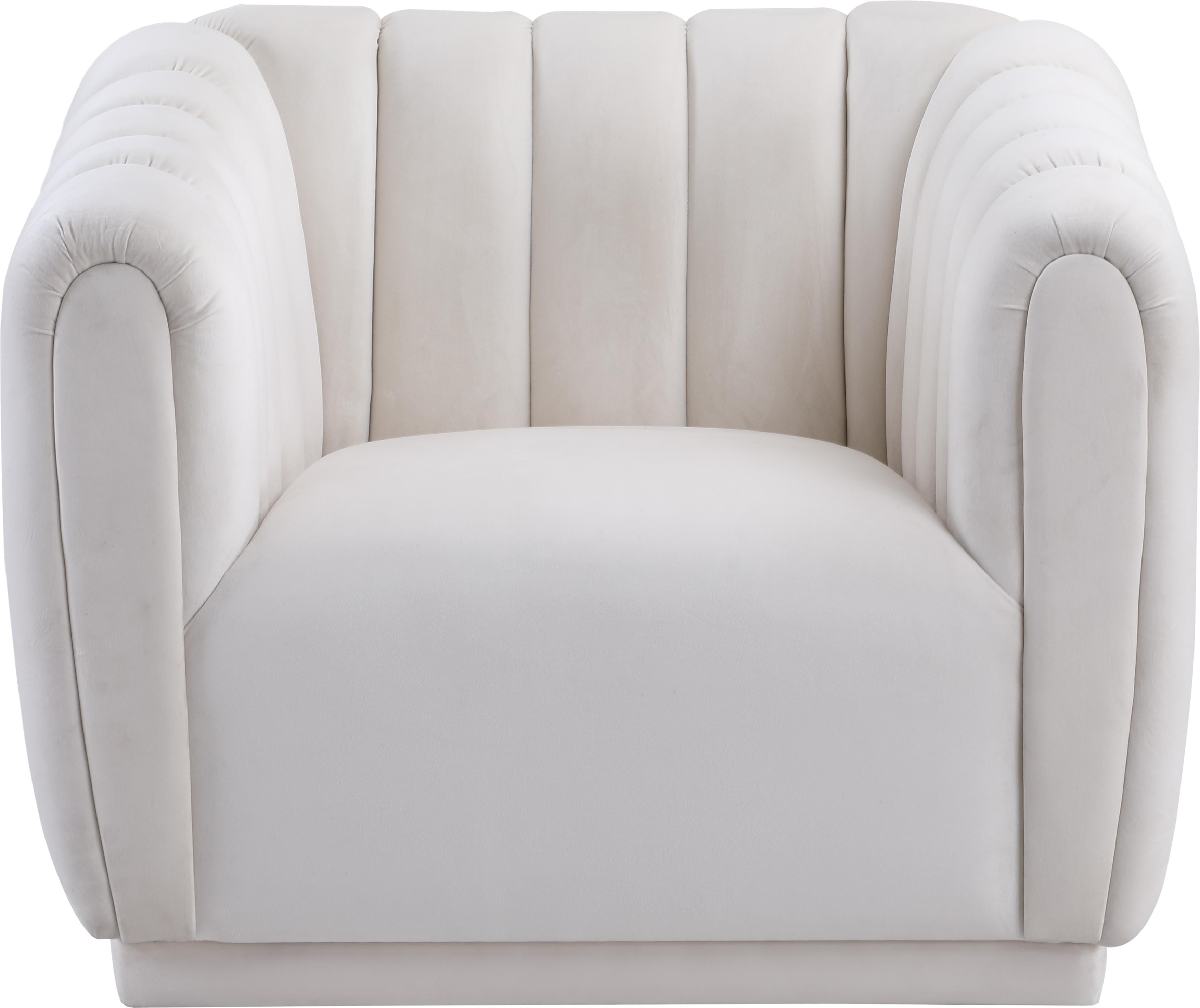Dixie Cream Velvet Chair - Luxury Home Furniture (MI)