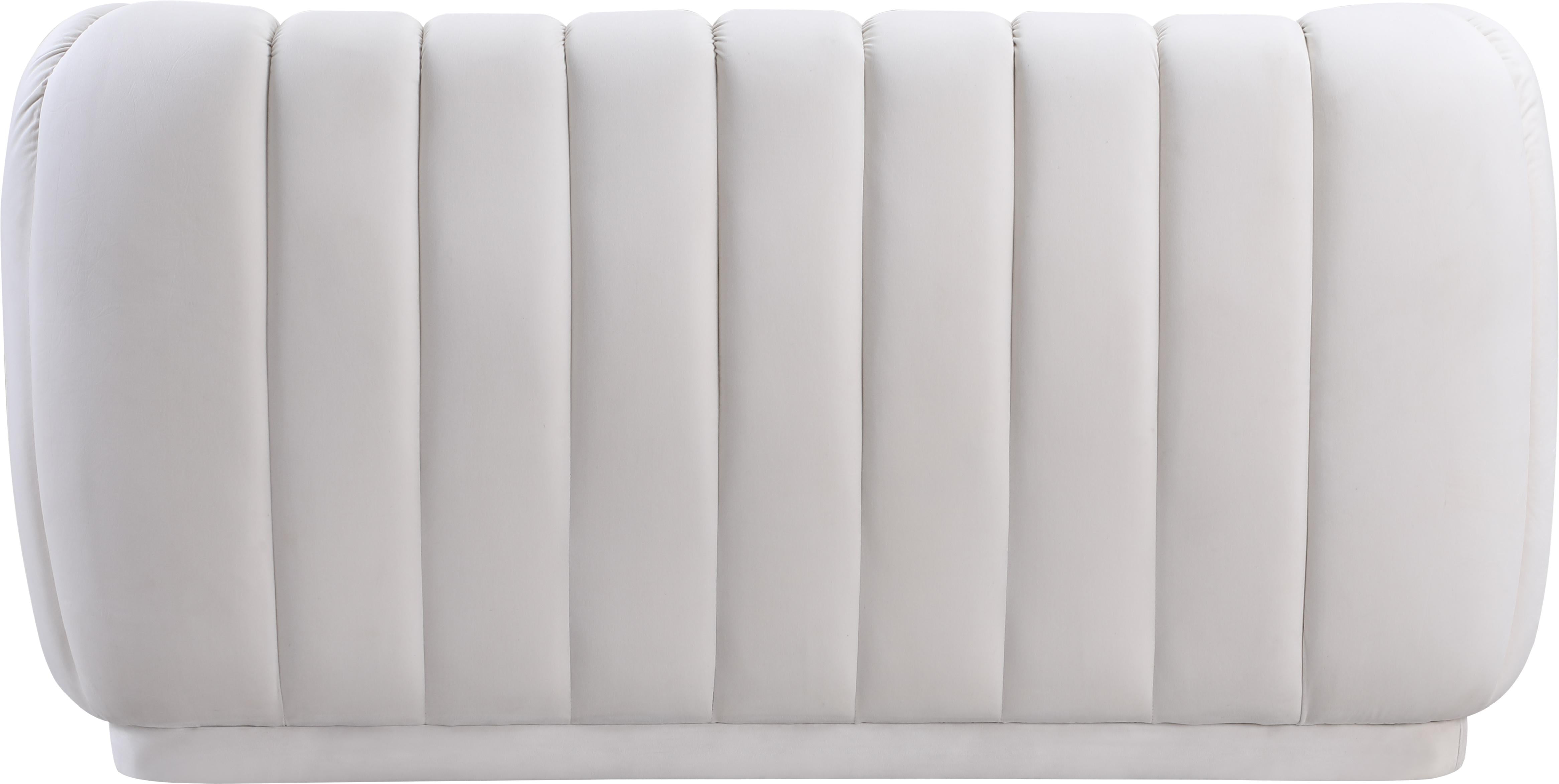 Dixie Cream Velvet Loveseat - Luxury Home Furniture (MI)