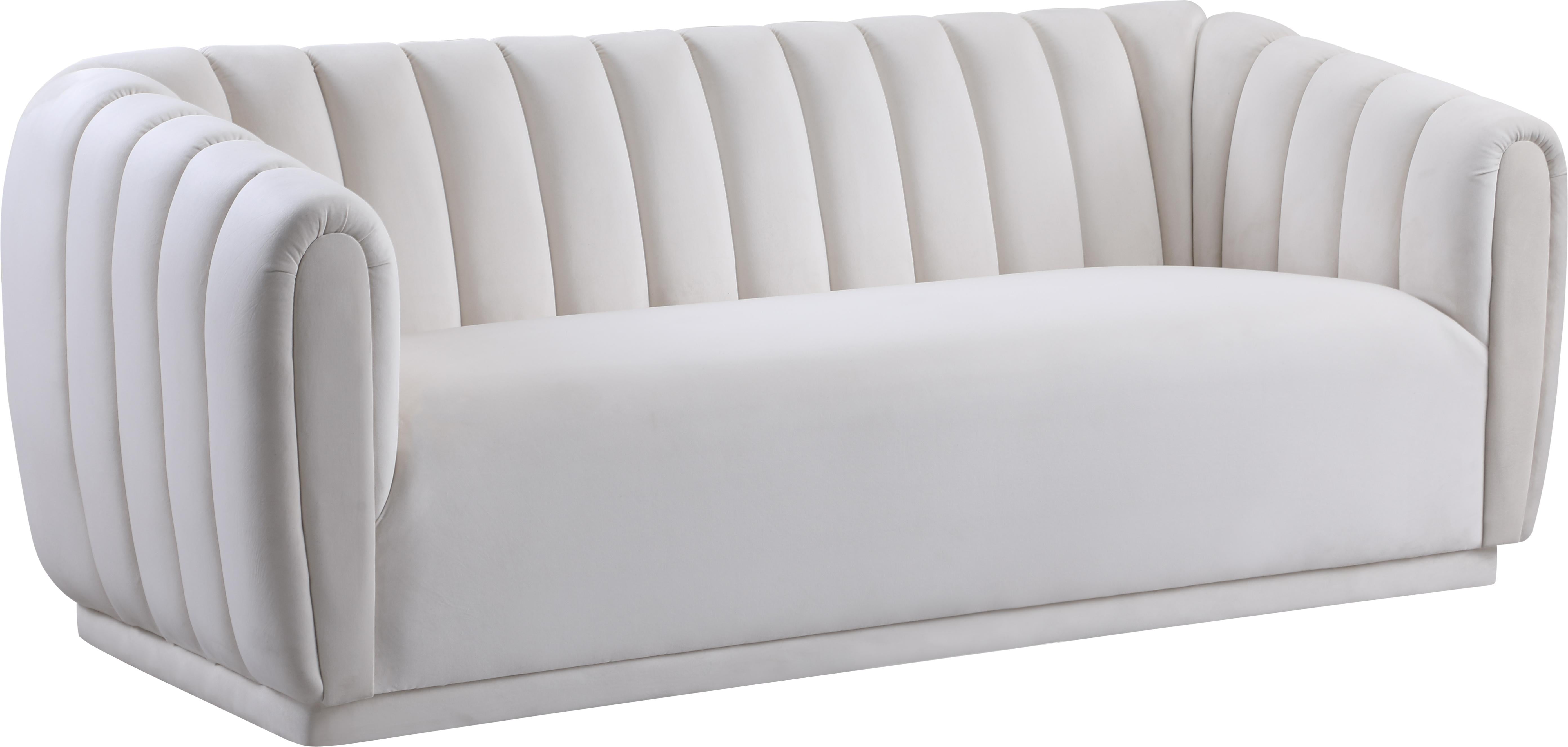 Dixie Cream Velvet Sofa - Luxury Home Furniture (MI)