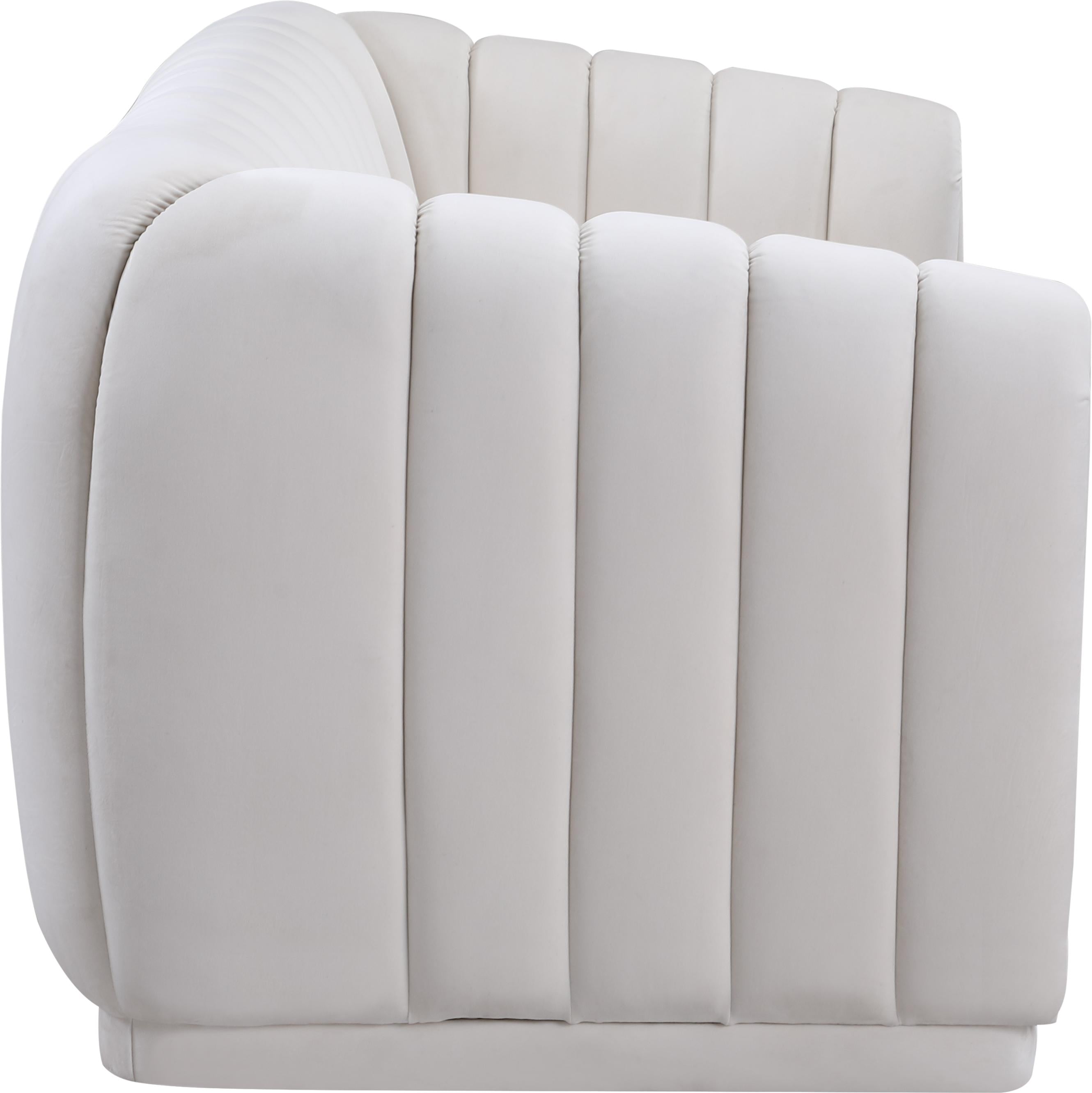 Dixie Cream Velvet Sofa - Luxury Home Furniture (MI)