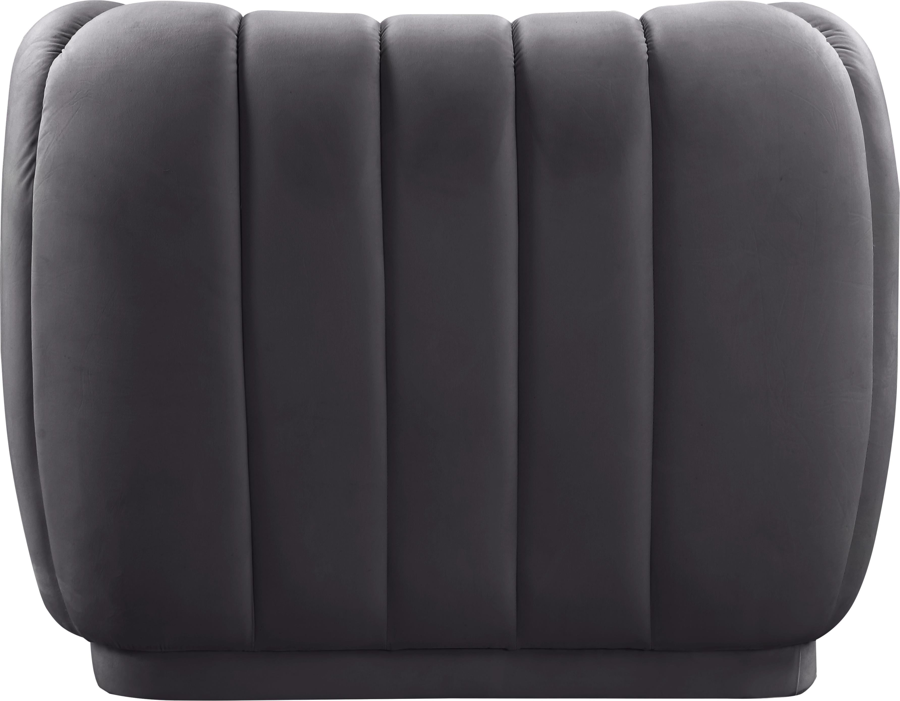 Dixie Grey Velvet Chair - Luxury Home Furniture (MI)