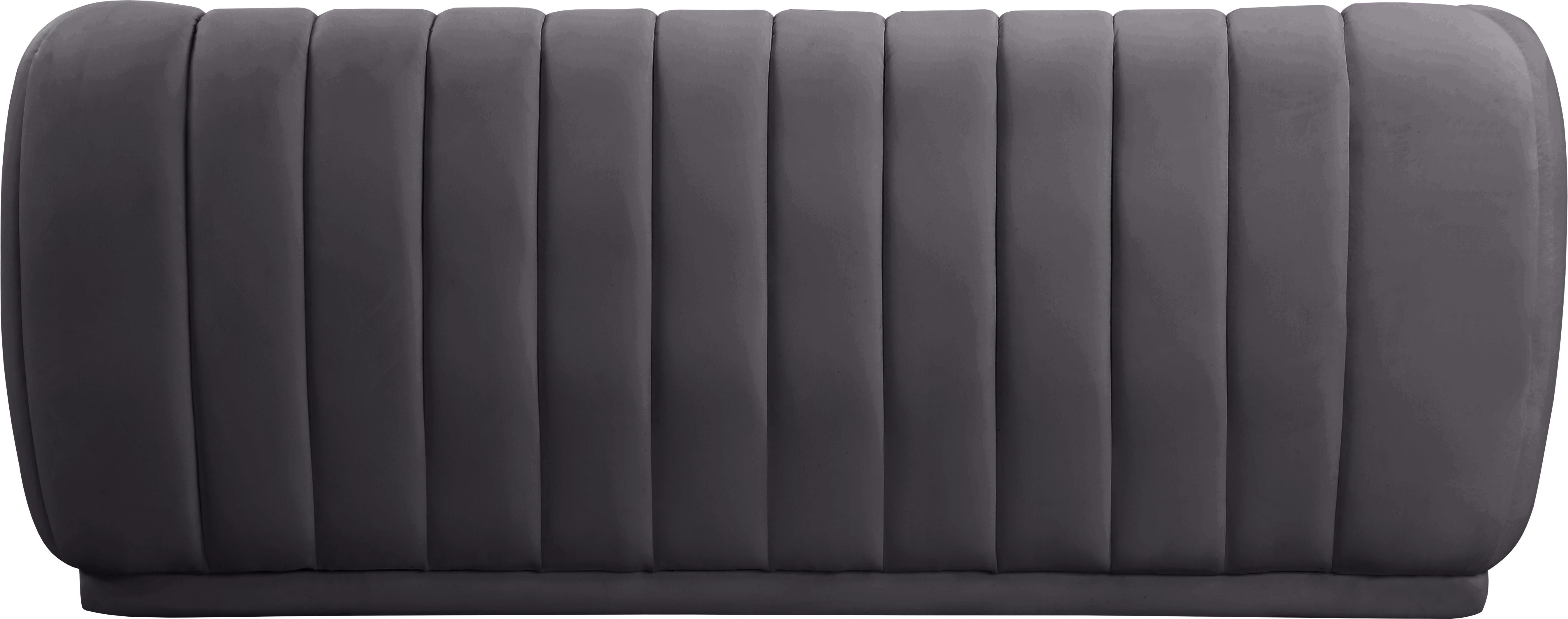 Dixie Grey Velvet Sofa - Luxury Home Furniture (MI)