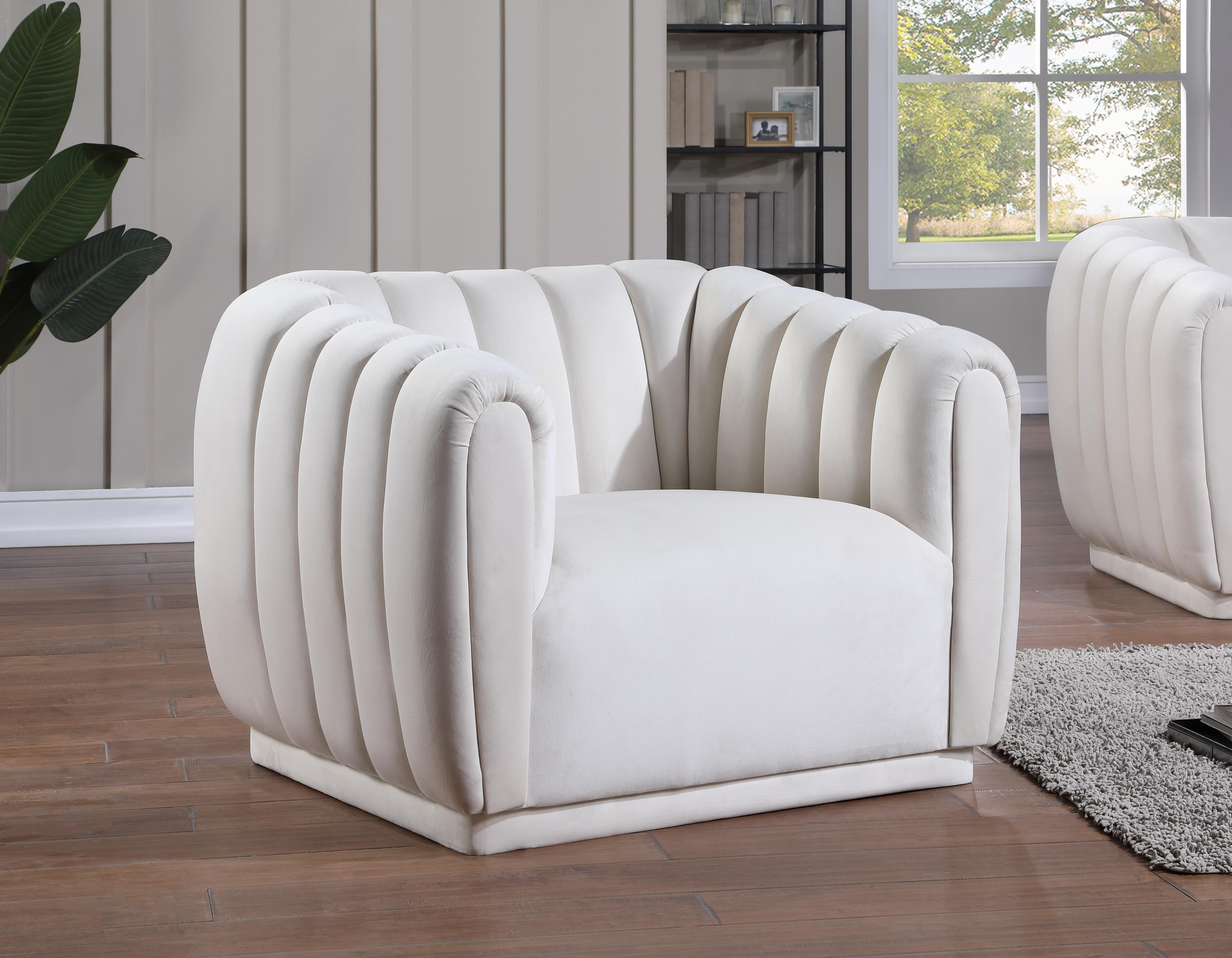 Dixie Cream Velvet Chair - Luxury Home Furniture (MI)