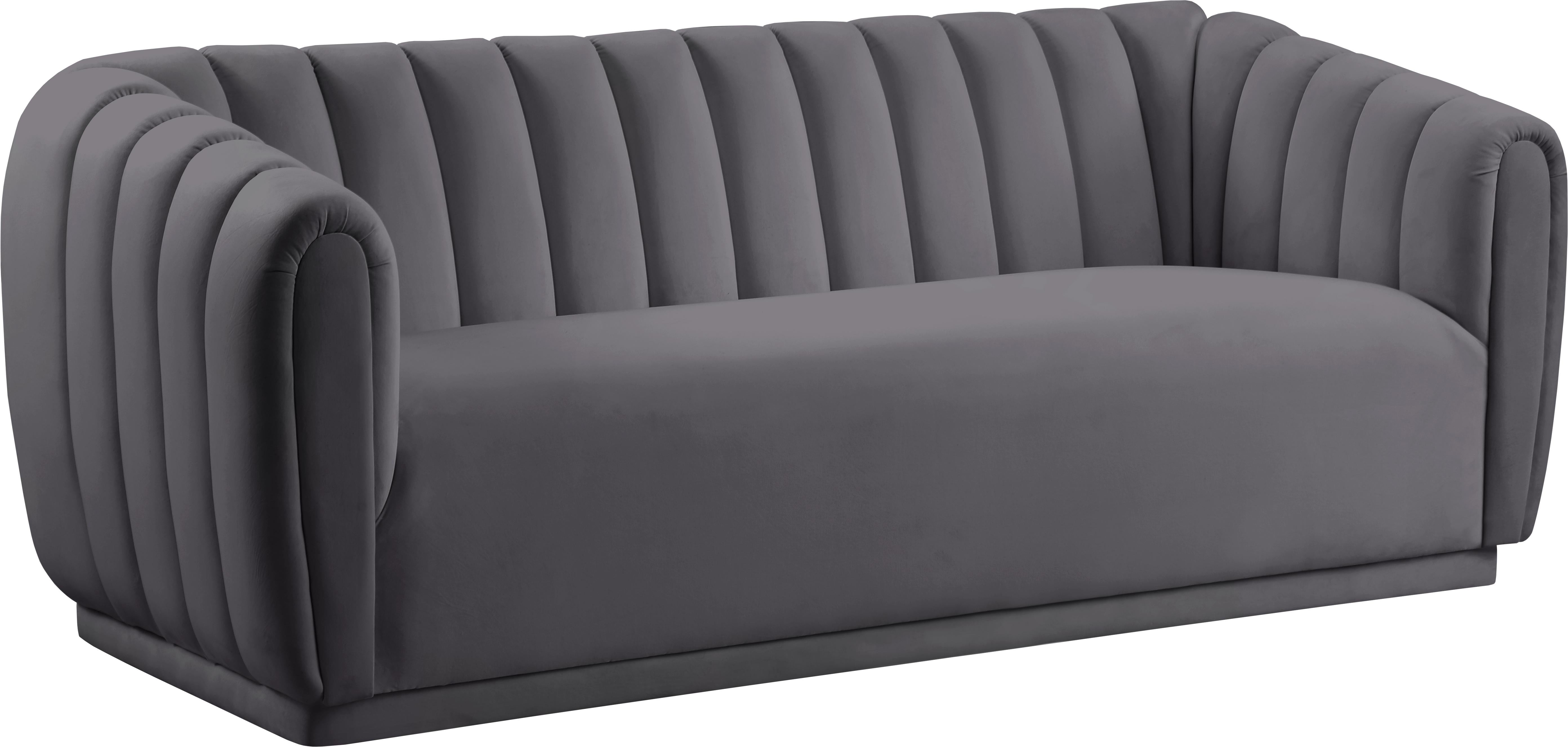 Dixie Grey Velvet Sofa - Luxury Home Furniture (MI)