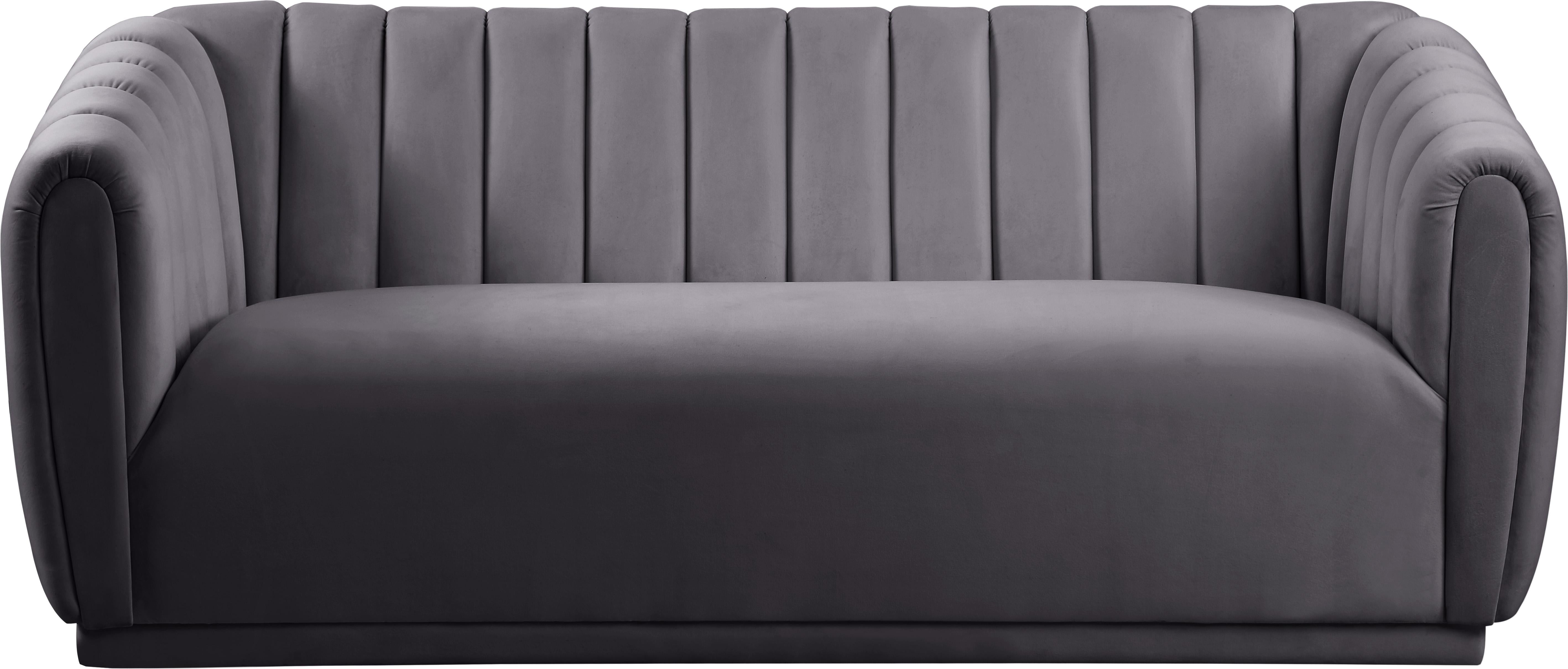 Dixie Grey Velvet Sofa - Luxury Home Furniture (MI)
