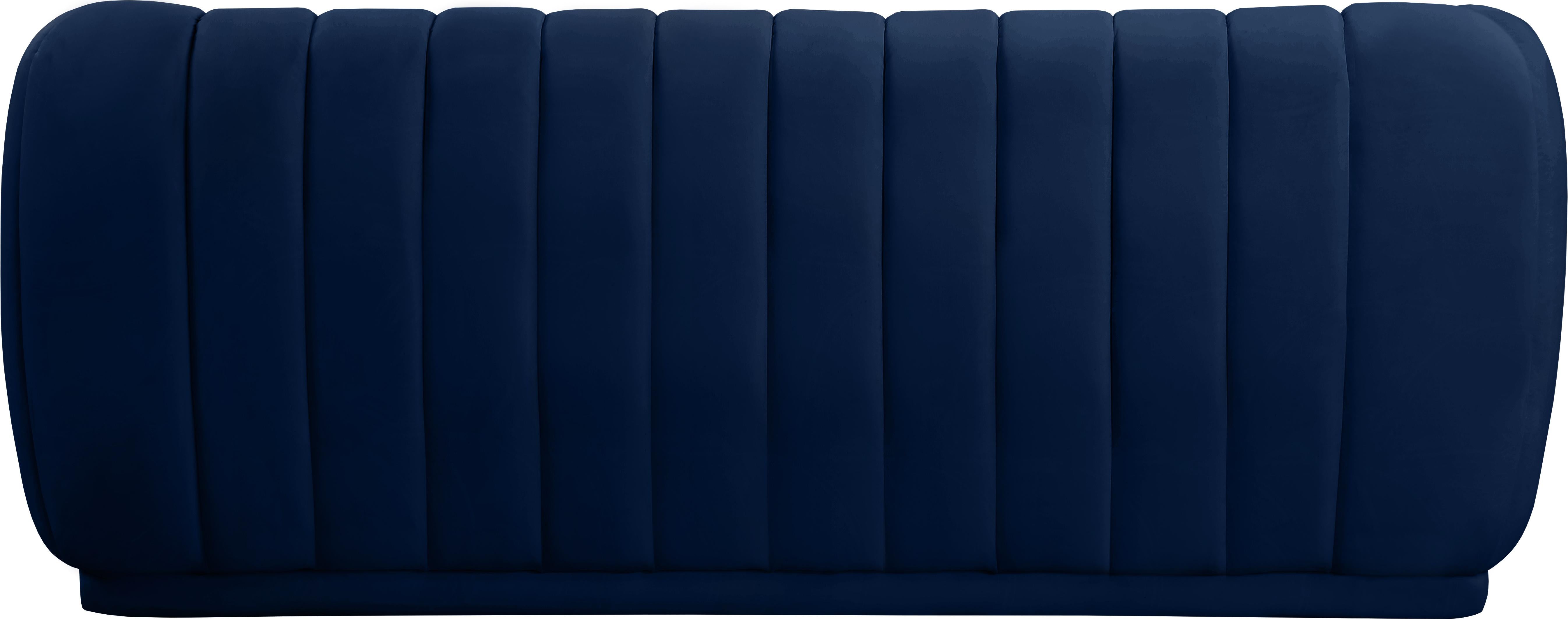 Dixie Navy Velvet Sofa - Luxury Home Furniture (MI)