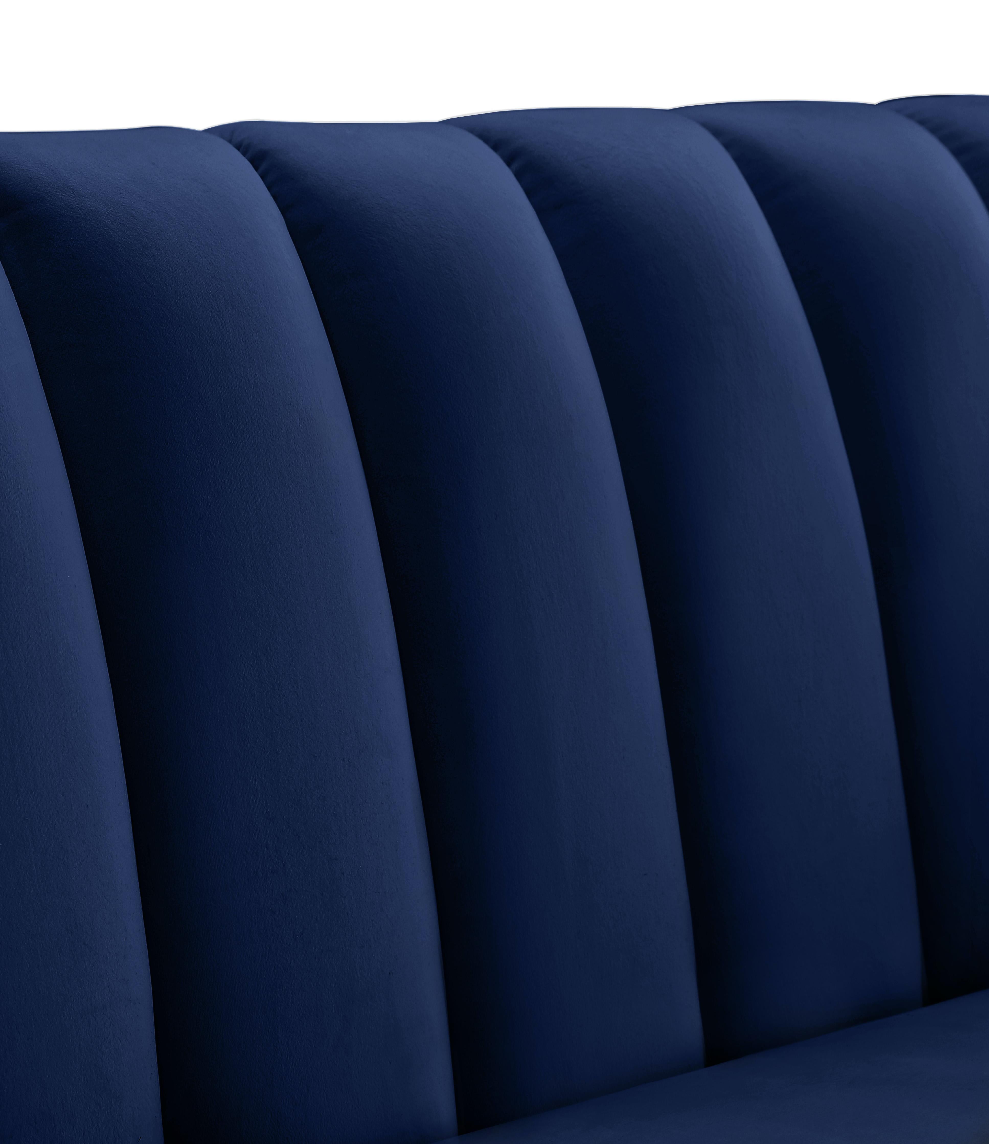 Dixie Navy Velvet Chair - Luxury Home Furniture (MI)