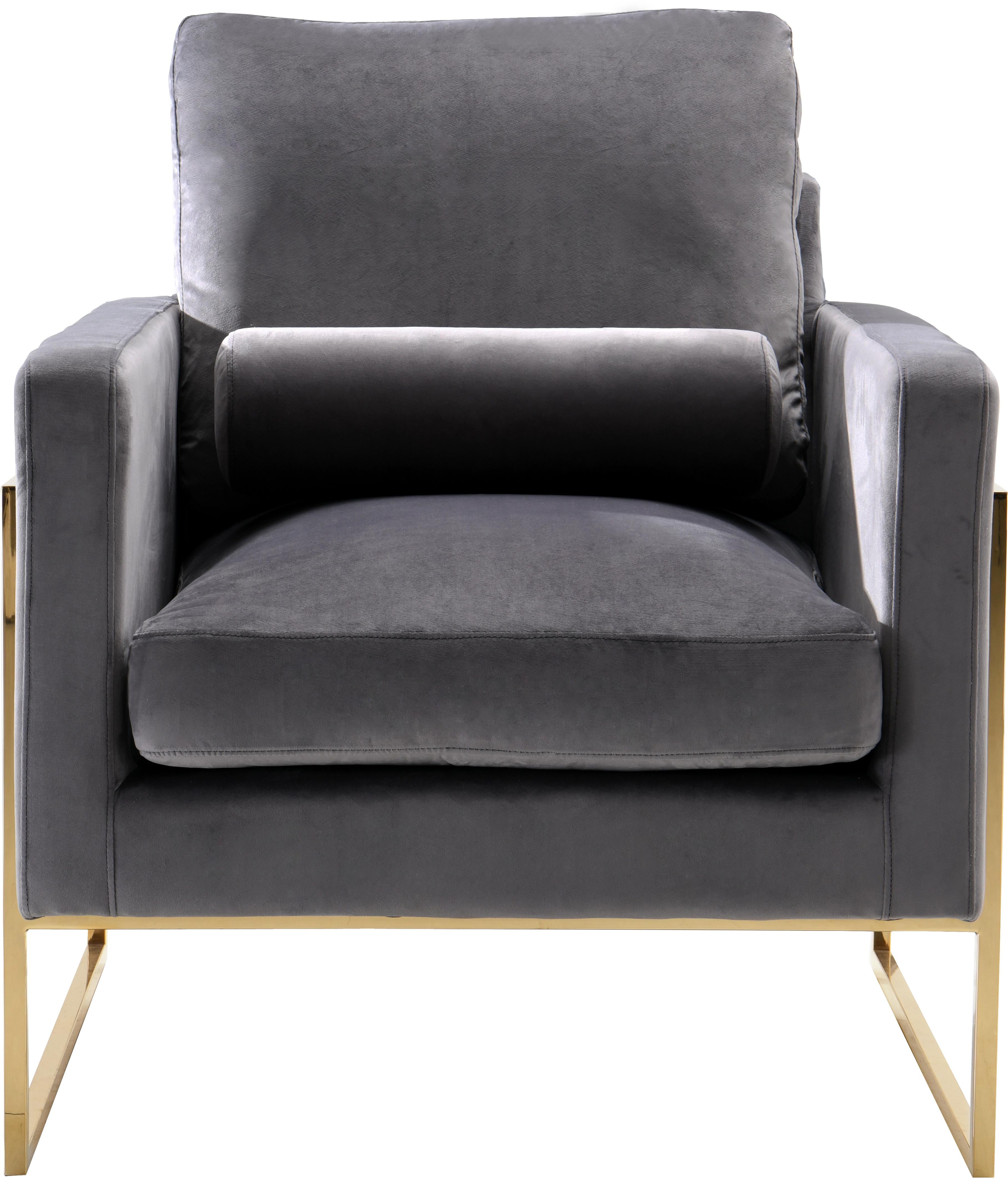 Mila Grey Velvet Chair - Luxury Home Furniture (MI)