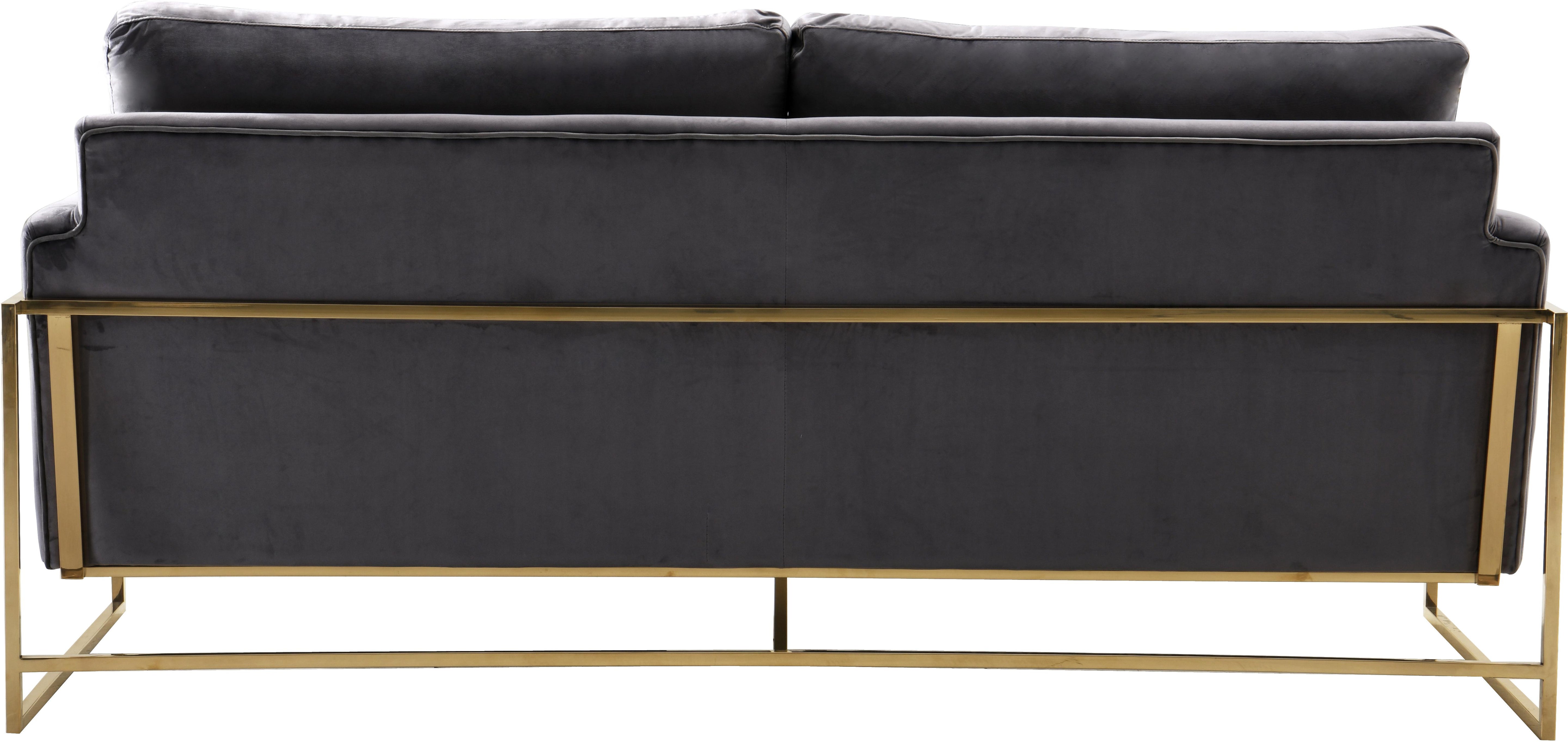 Mila Grey Velvet Sofa - Luxury Home Furniture (MI)