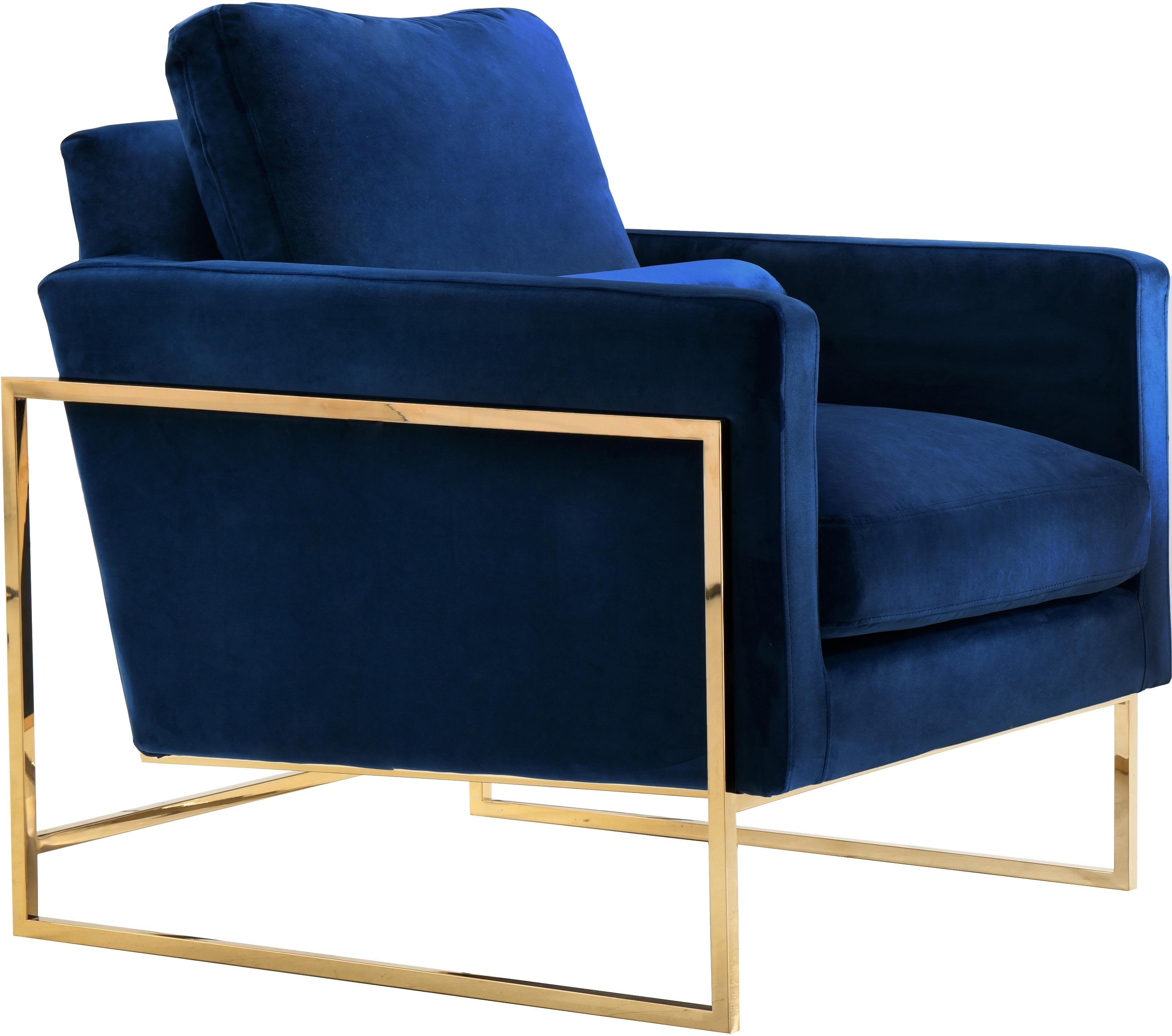 Mila Navy Velvet Chair - Luxury Home Furniture (MI)