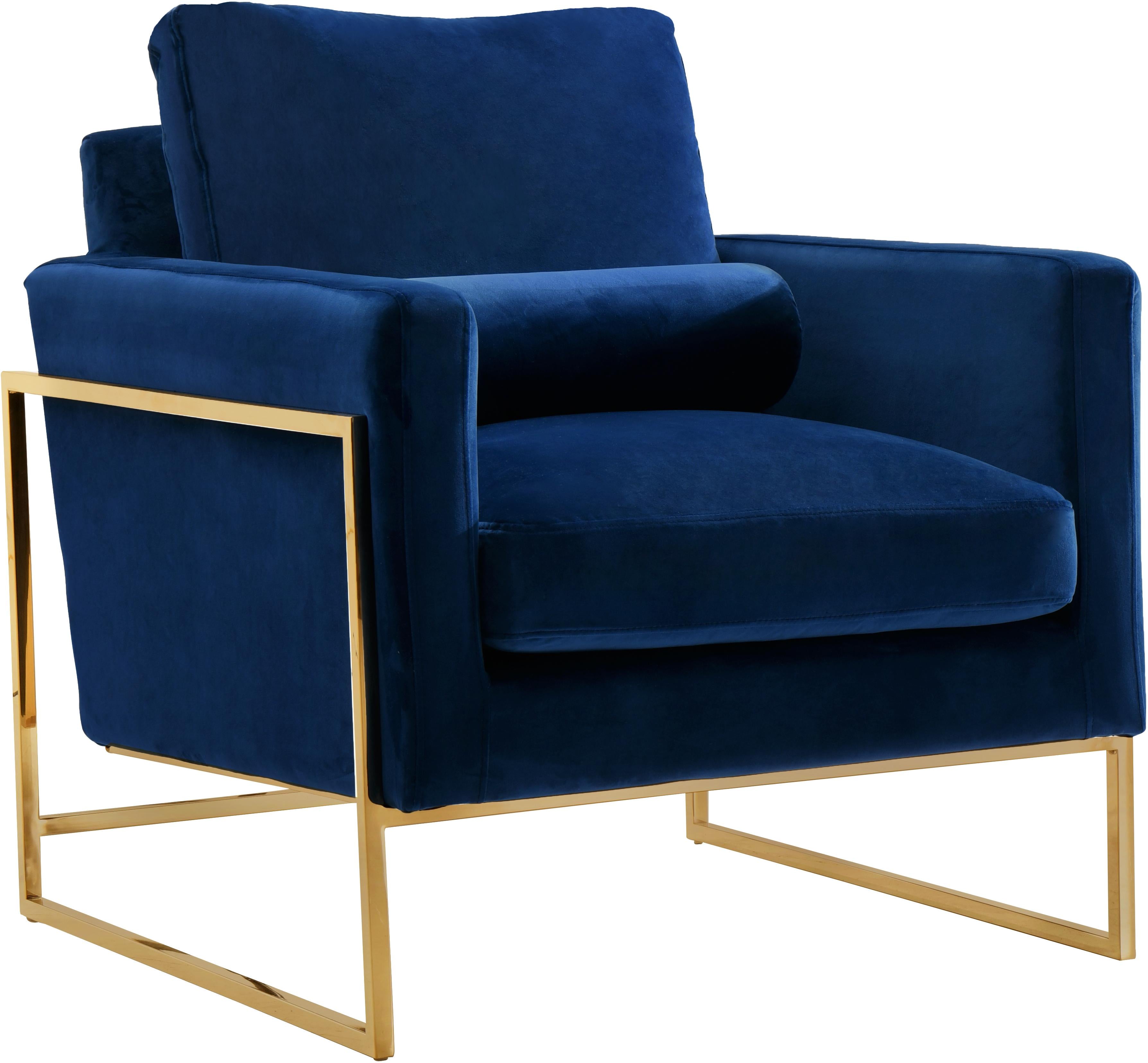 Mila Navy Velvet Chair - Luxury Home Furniture (MI)
