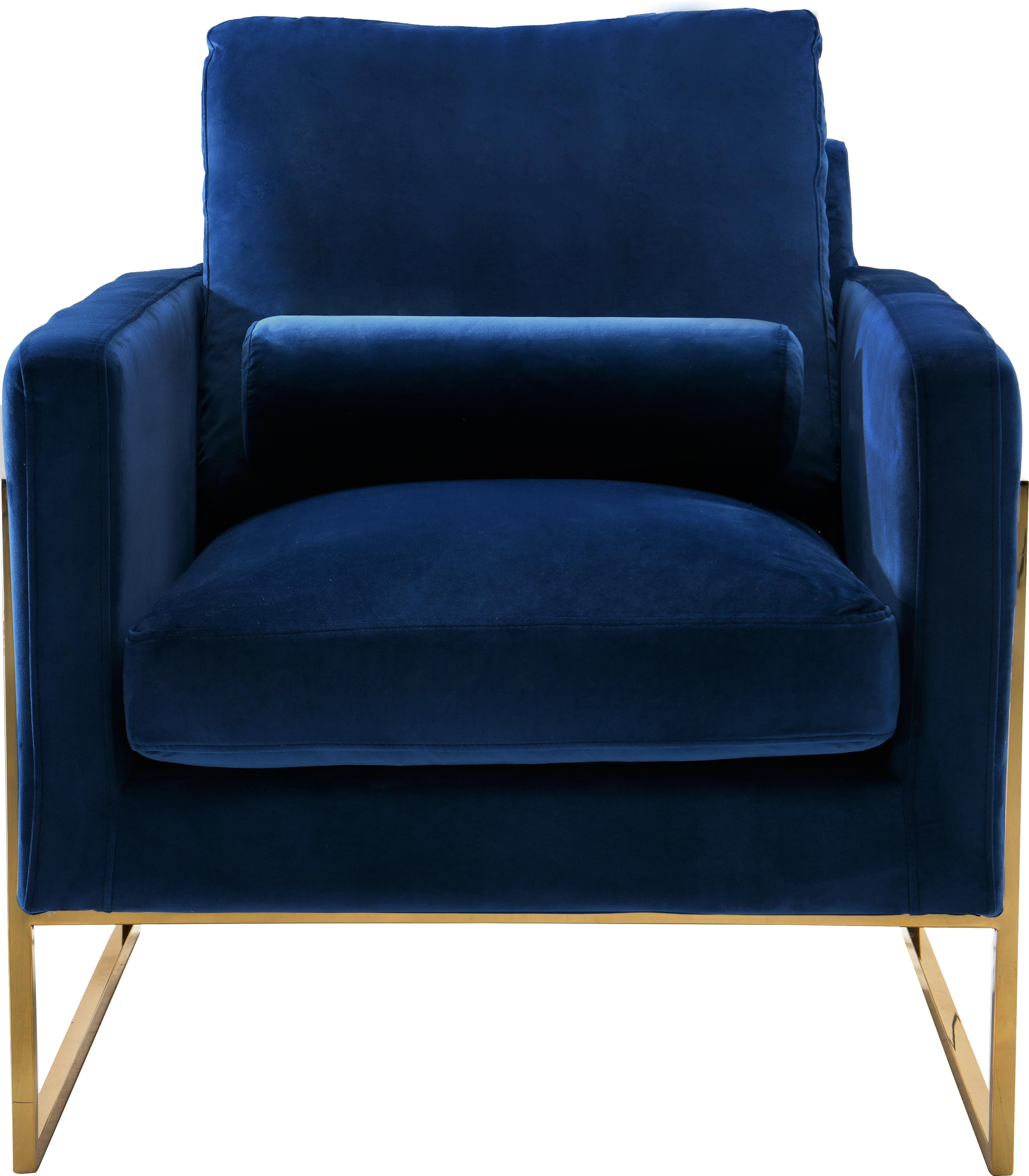 Mila Navy Velvet Chair - Luxury Home Furniture (MI)