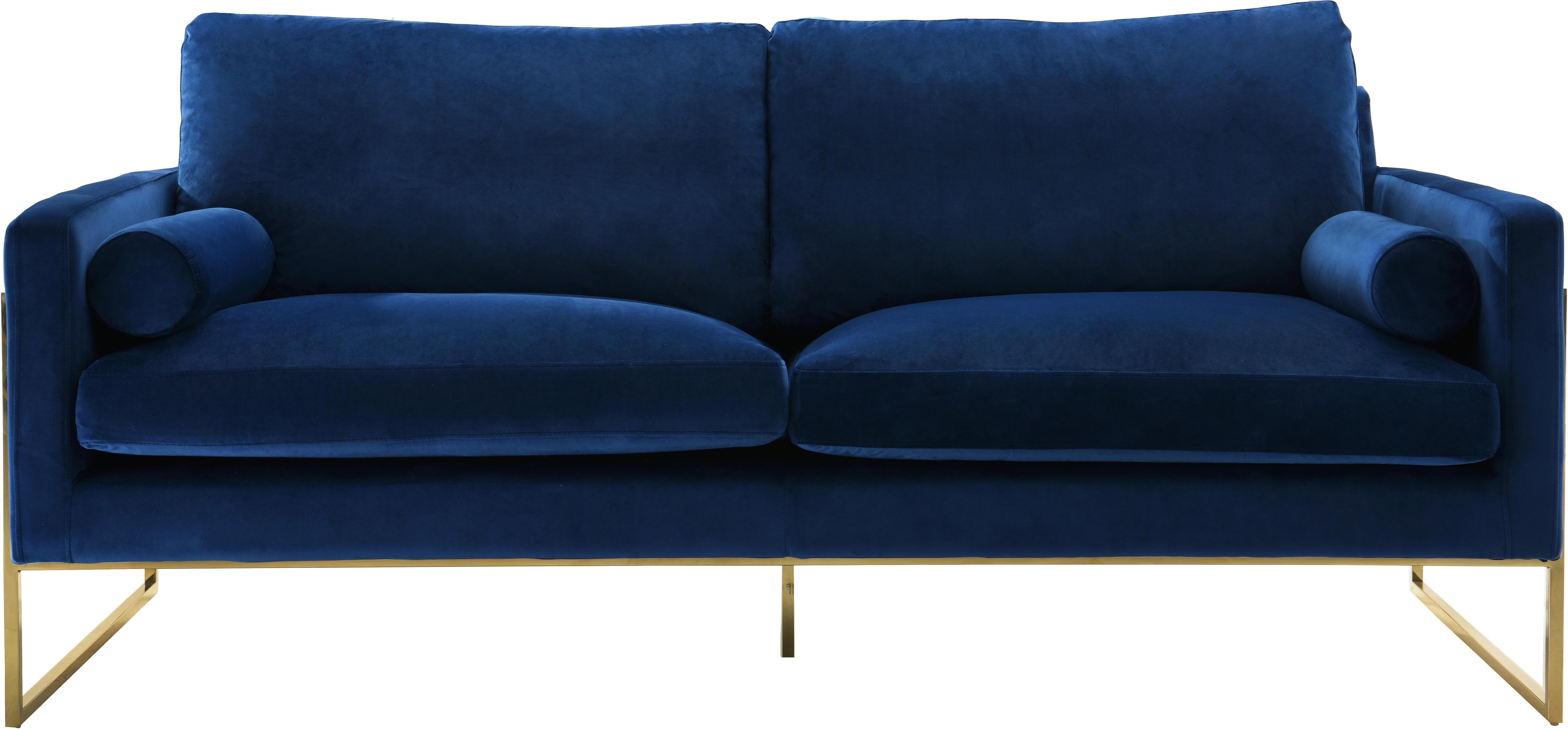 Mila Navy Velvet Sofa - Luxury Home Furniture (MI)