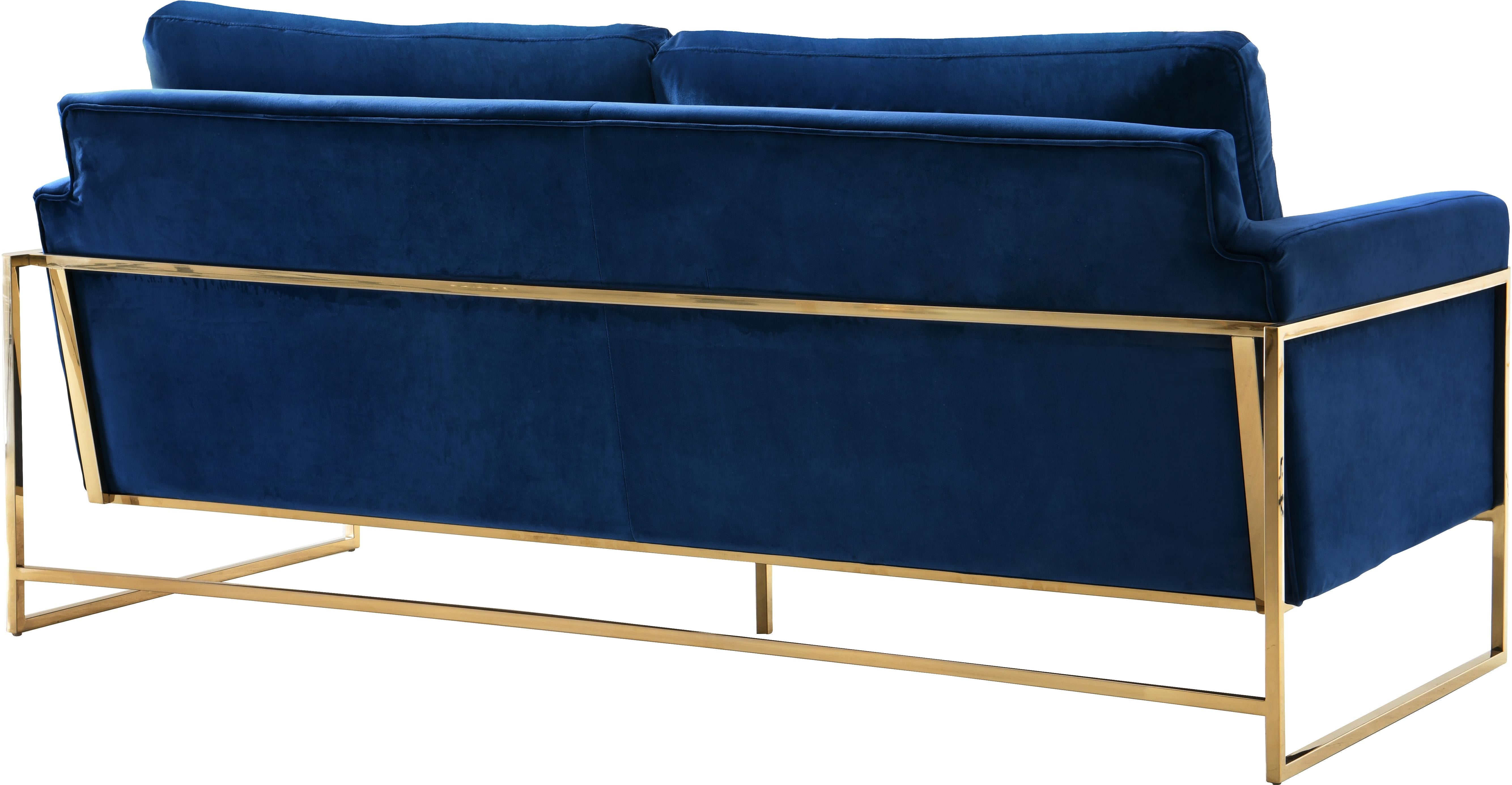 Mila Navy Velvet Sofa - Luxury Home Furniture (MI)