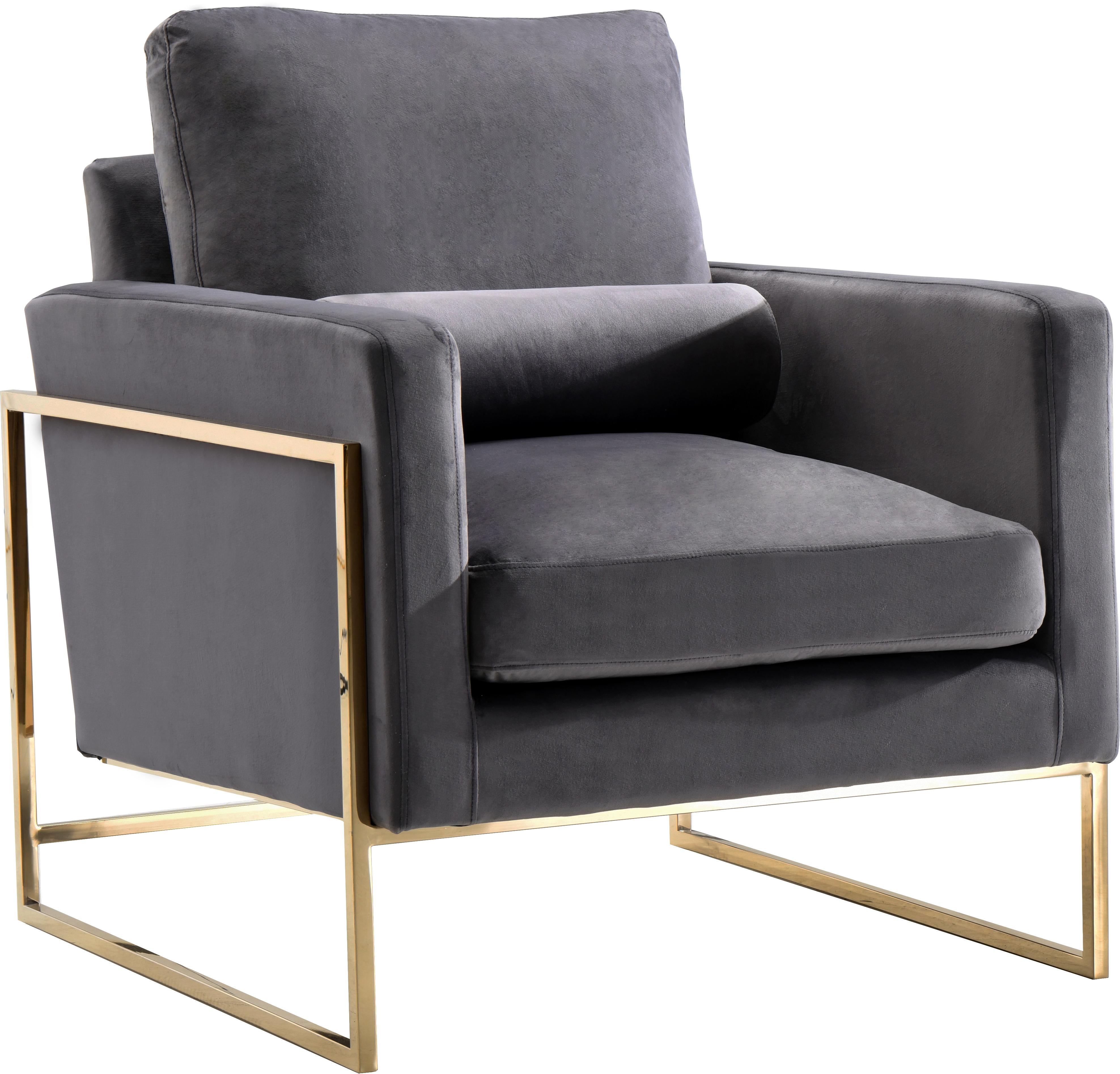 Mila Grey Velvet Chair