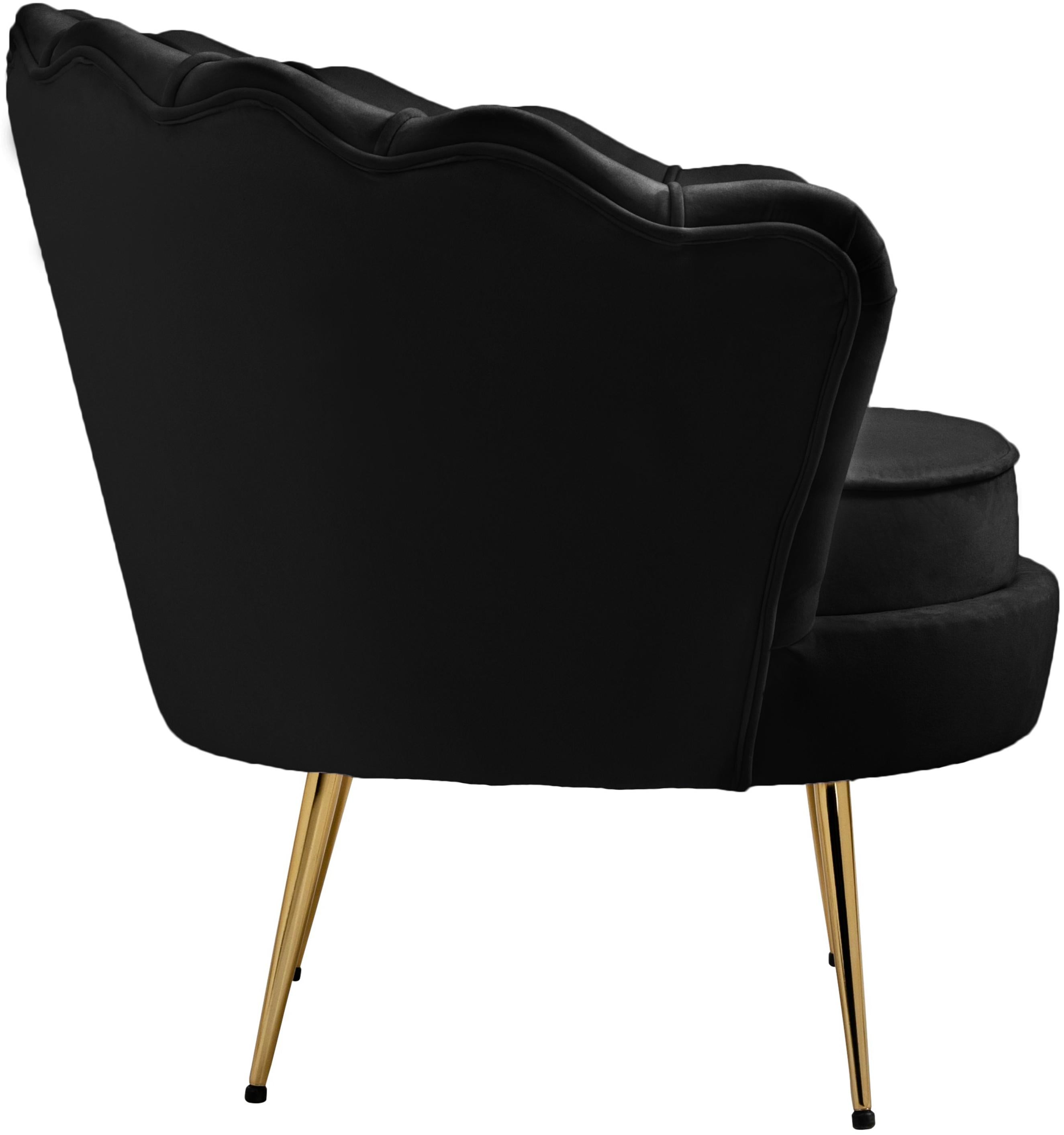 Gardenia Black Velvet Chair - Luxury Home Furniture (MI)