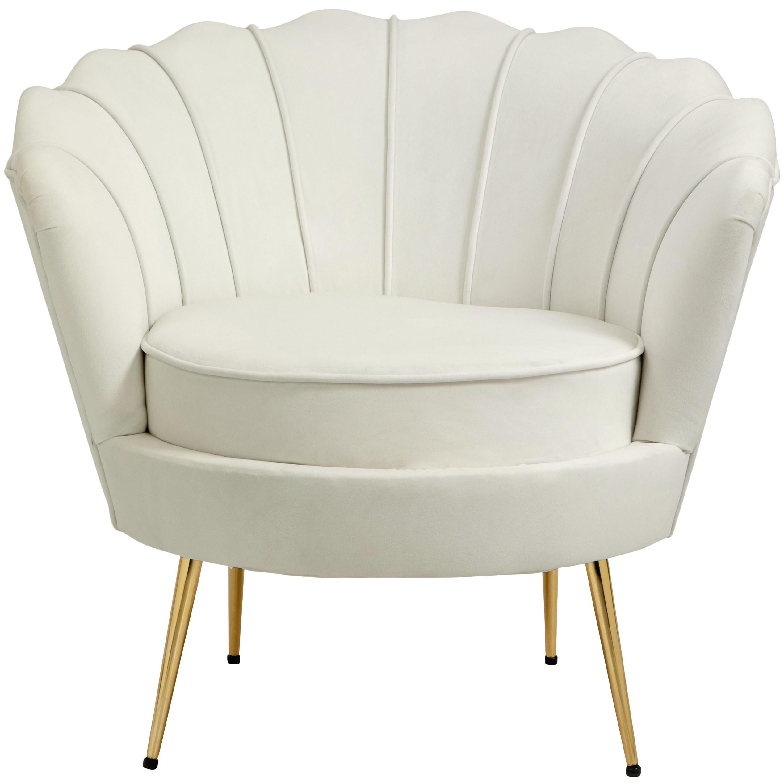 Gardenia Cream Velvet Chair - Luxury Home Furniture (MI)