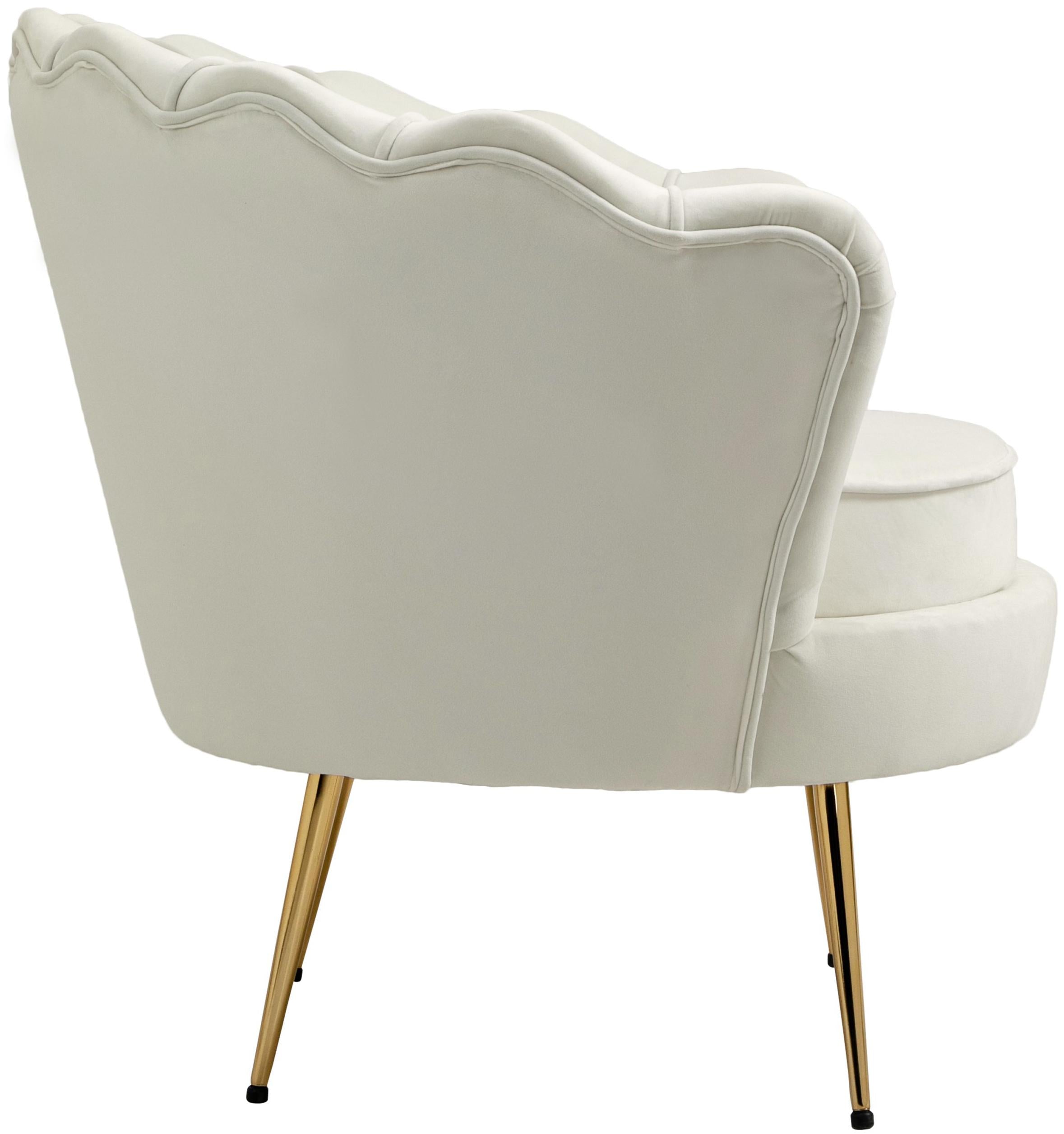 Gardenia Cream Velvet Chair - Luxury Home Furniture (MI)