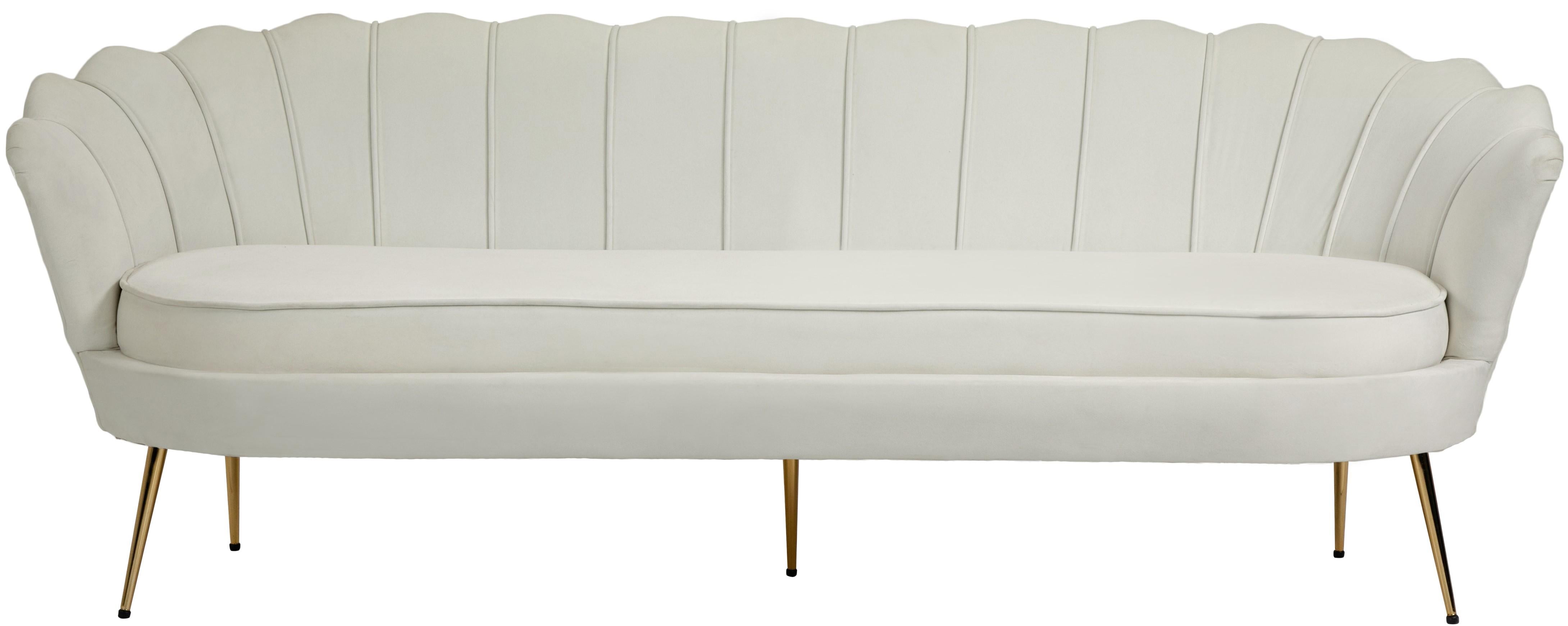 Gardenia Cream Velvet Sofa - Luxury Home Furniture (MI)