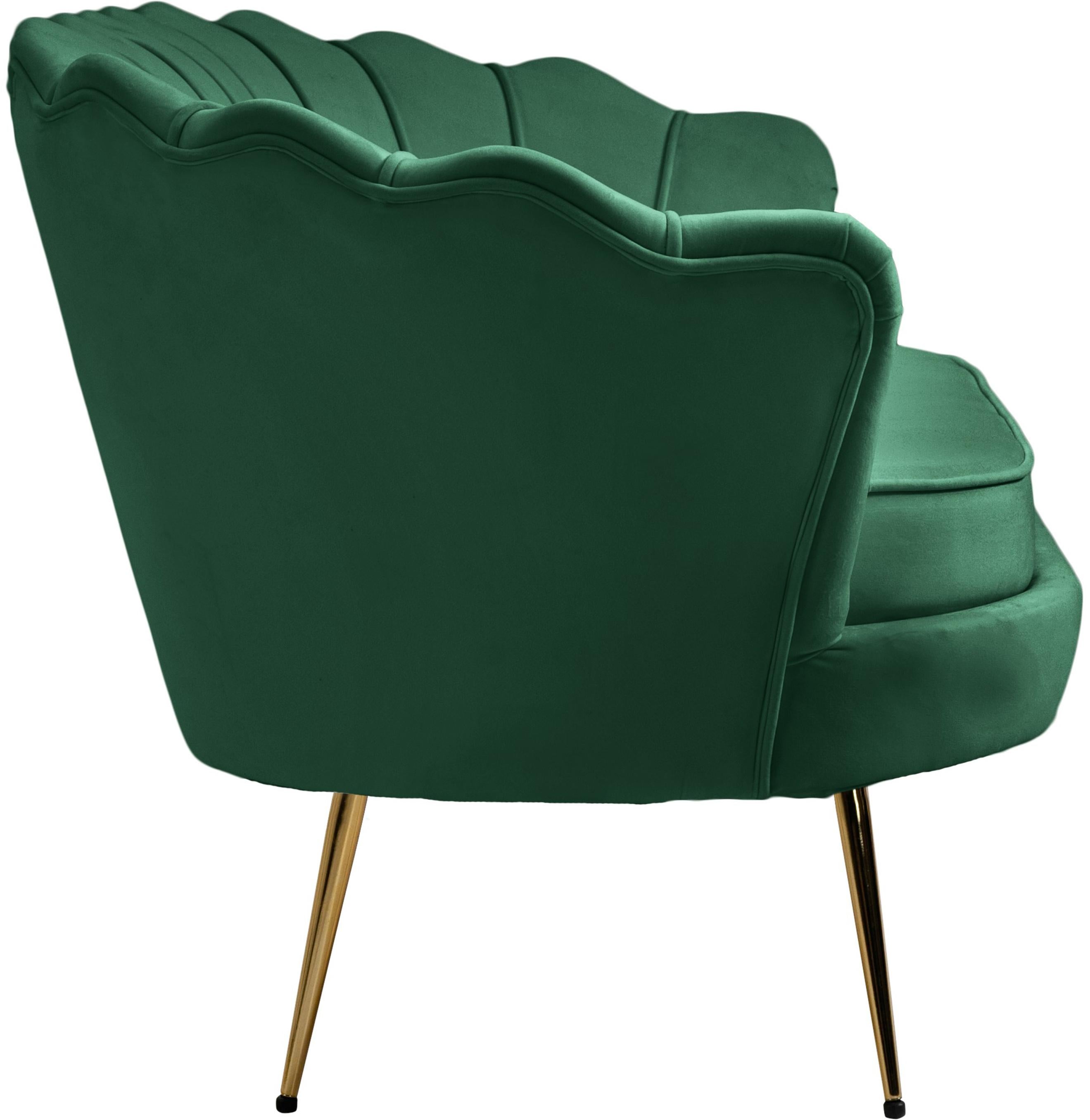 Gardenia Green Velvet Loveseat - Luxury Home Furniture (MI)