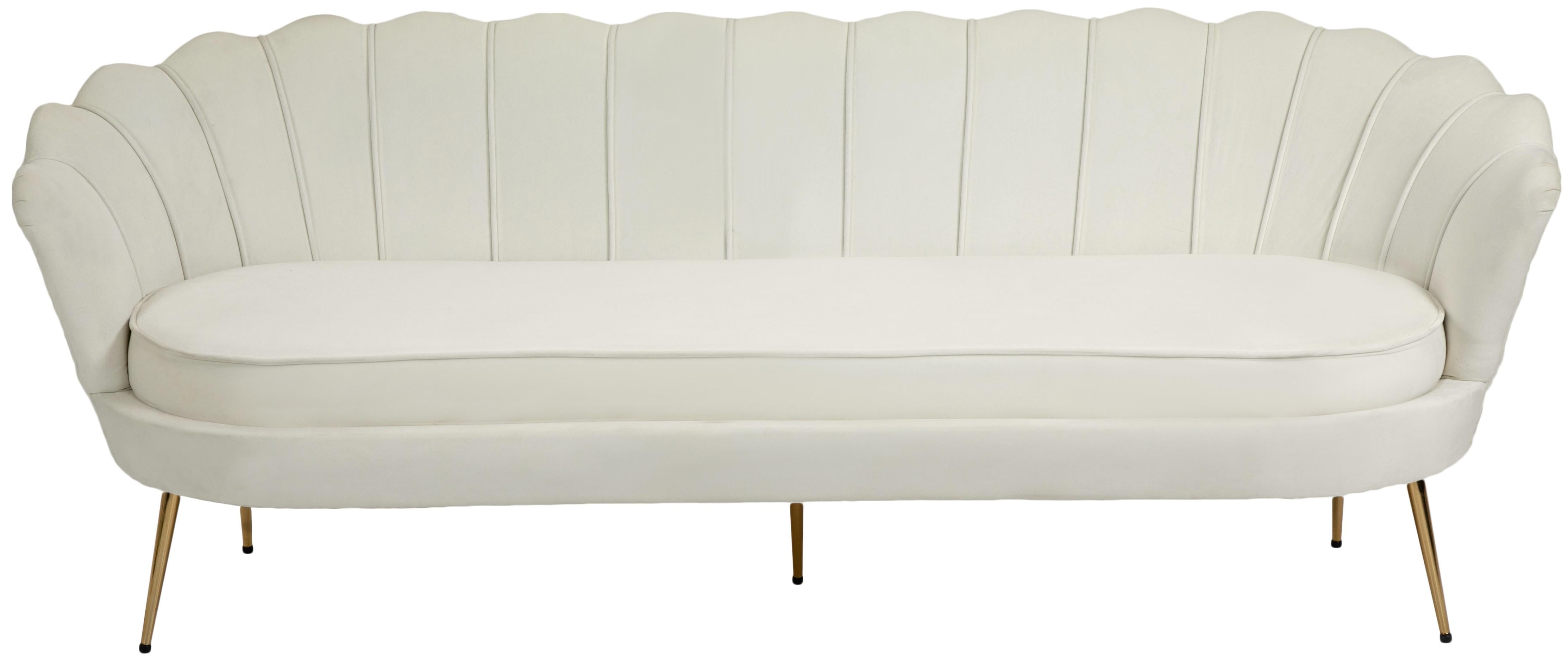 Gardenia Cream Velvet Sofa - Luxury Home Furniture (MI)
