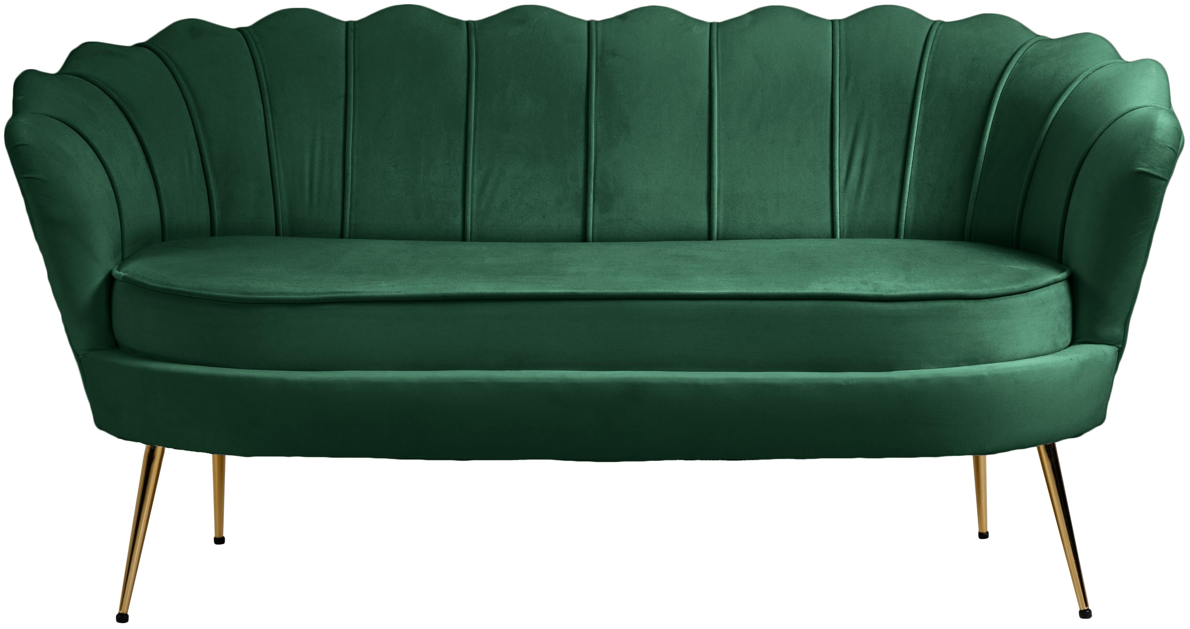 Gardenia Green Velvet Loveseat - Luxury Home Furniture (MI)