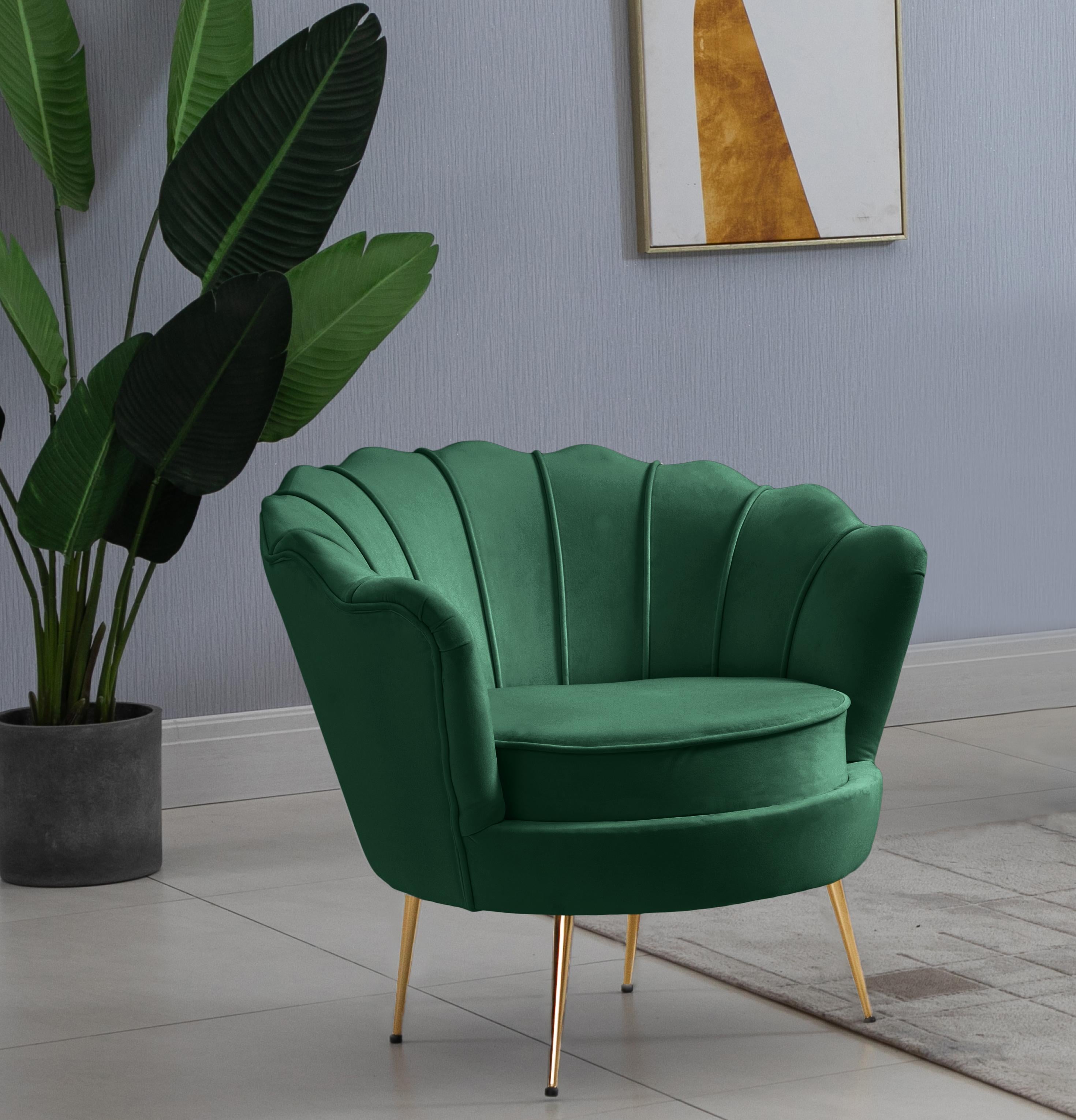 Gardenia Green Velvet Chair - Luxury Home Furniture (MI)