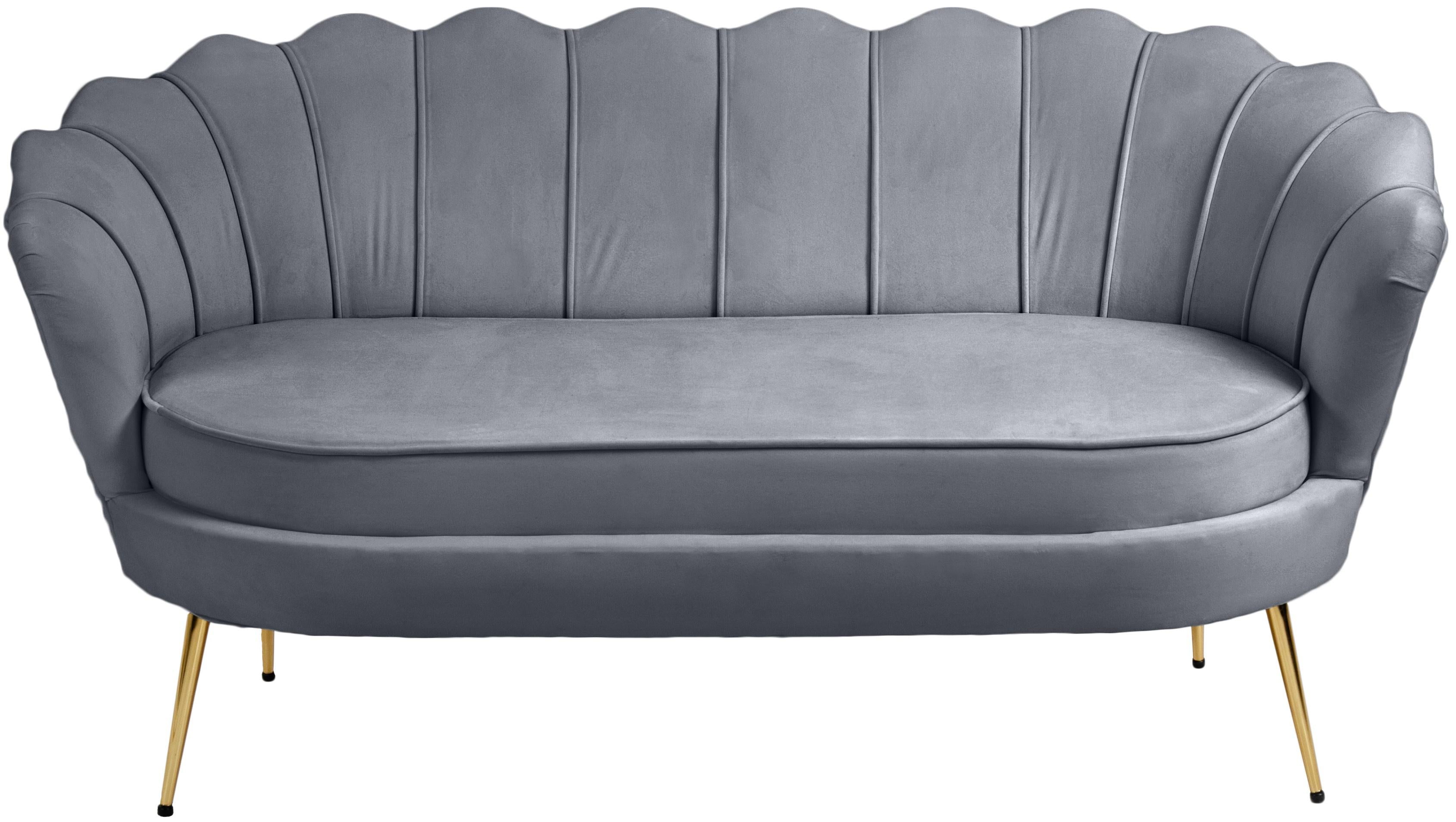 Gardenia Grey Velvet Loveseat - Luxury Home Furniture (MI)