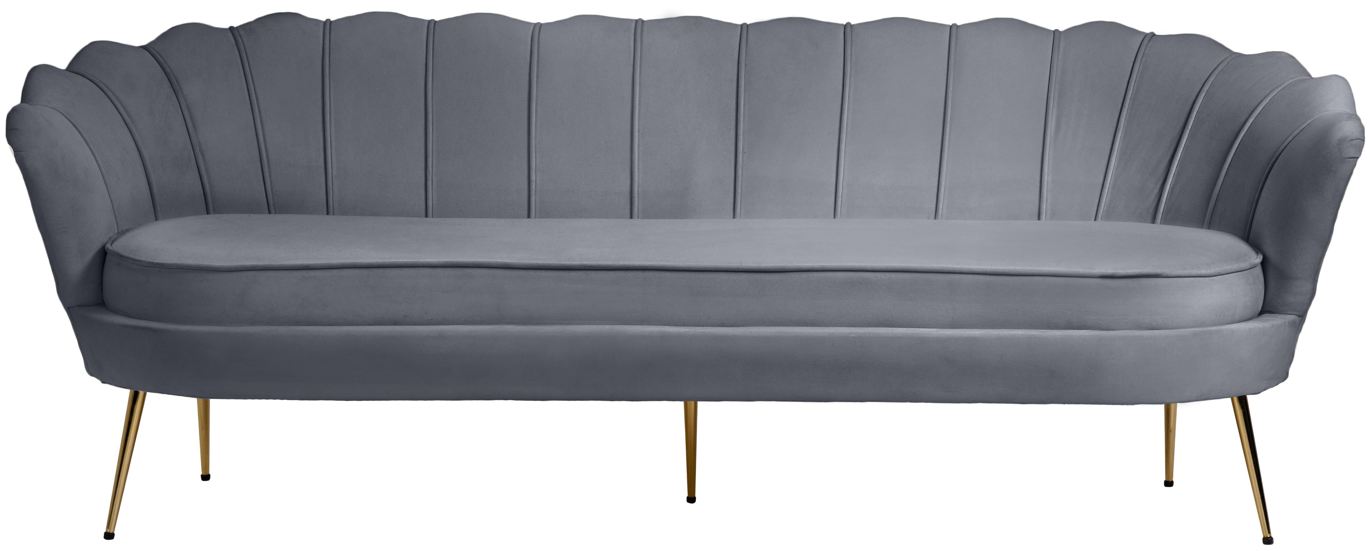 Gardenia Grey Velvet Sofa - Luxury Home Furniture (MI)