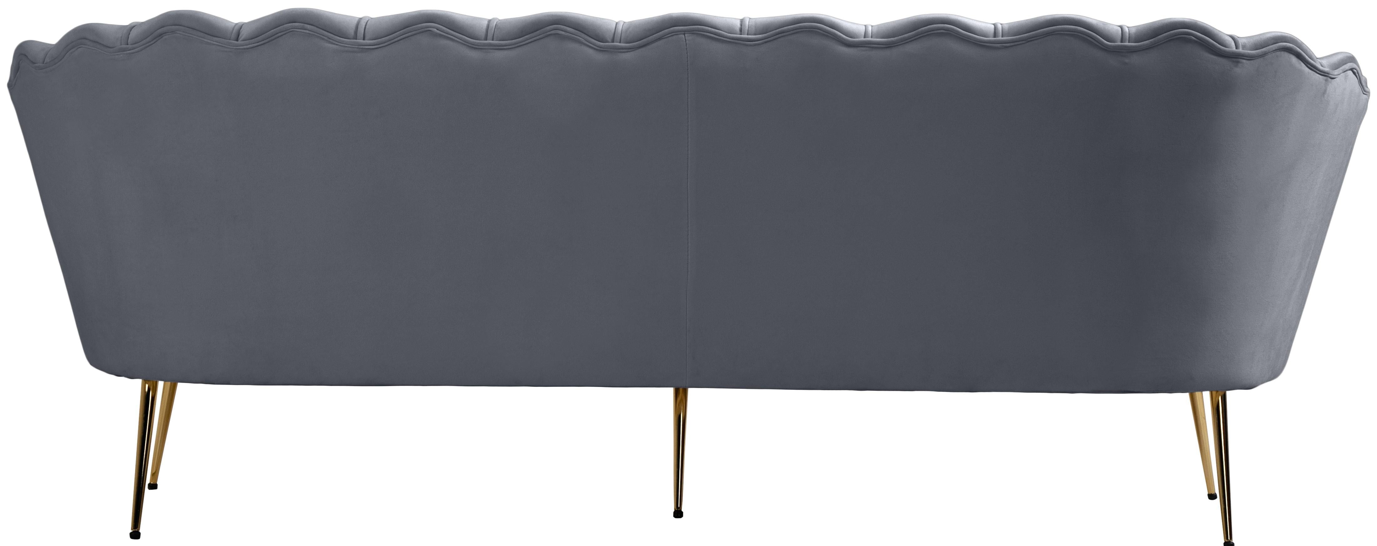 Gardenia Grey Velvet Sofa - Luxury Home Furniture (MI)