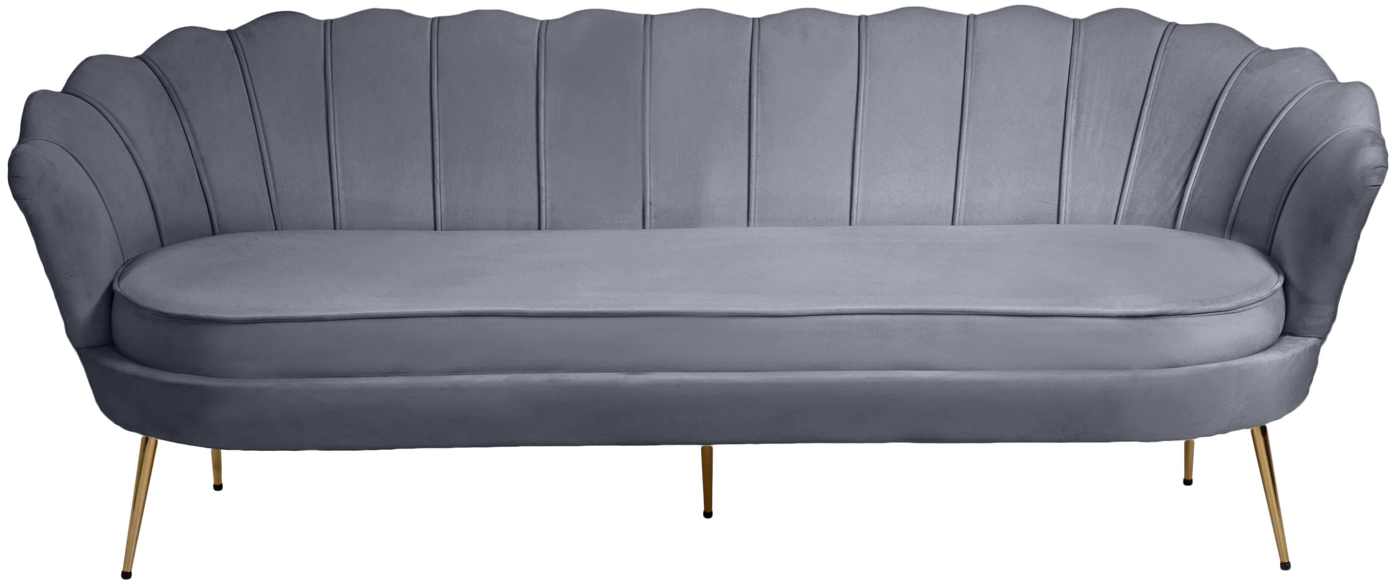 Gardenia Grey Velvet Sofa - Luxury Home Furniture (MI)