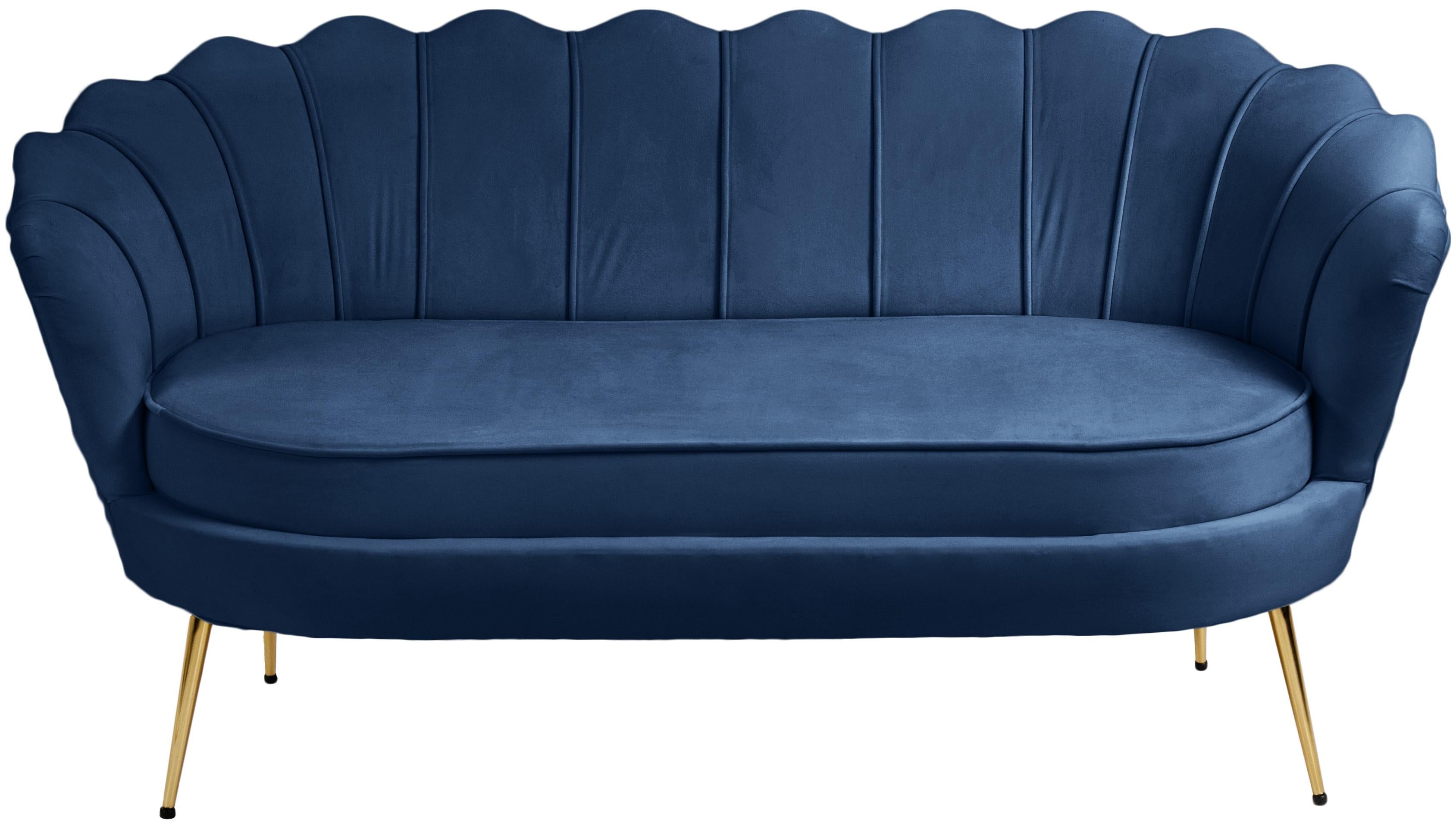 Gardenia Navy Velvet Loveseat - Luxury Home Furniture (MI)