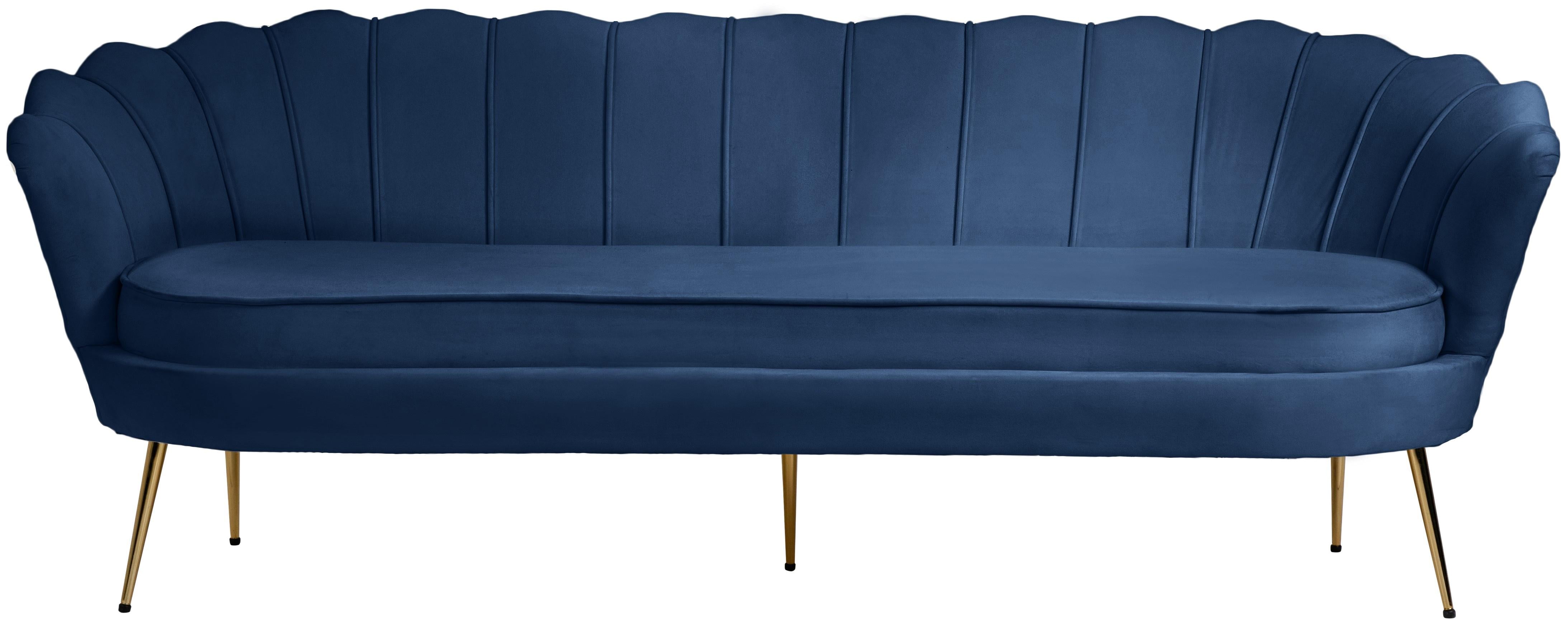 Gardenia Navy Velvet Sofa - Luxury Home Furniture (MI)