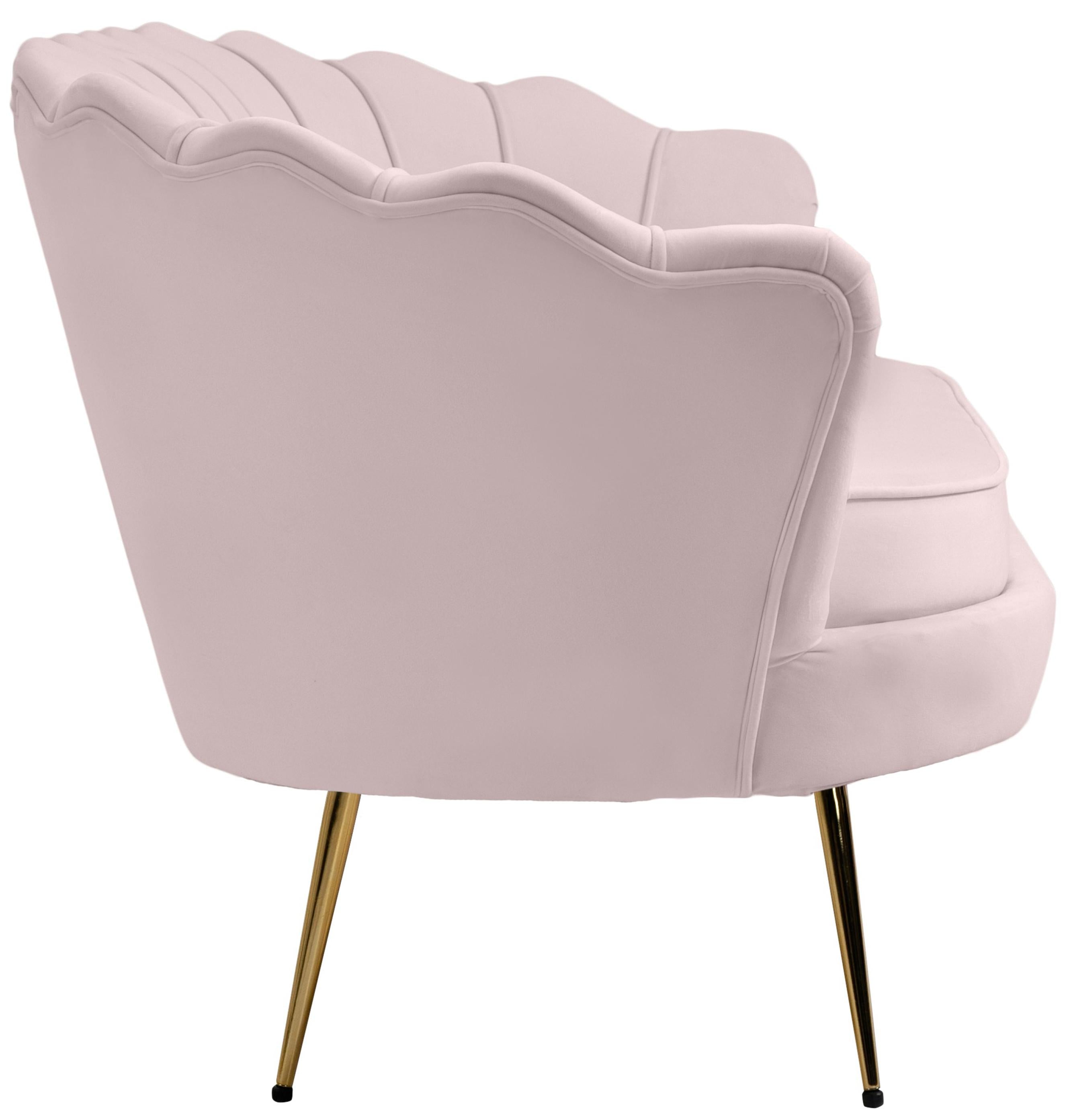 Gardenia Pink Velvet Loveseat - Luxury Home Furniture (MI)