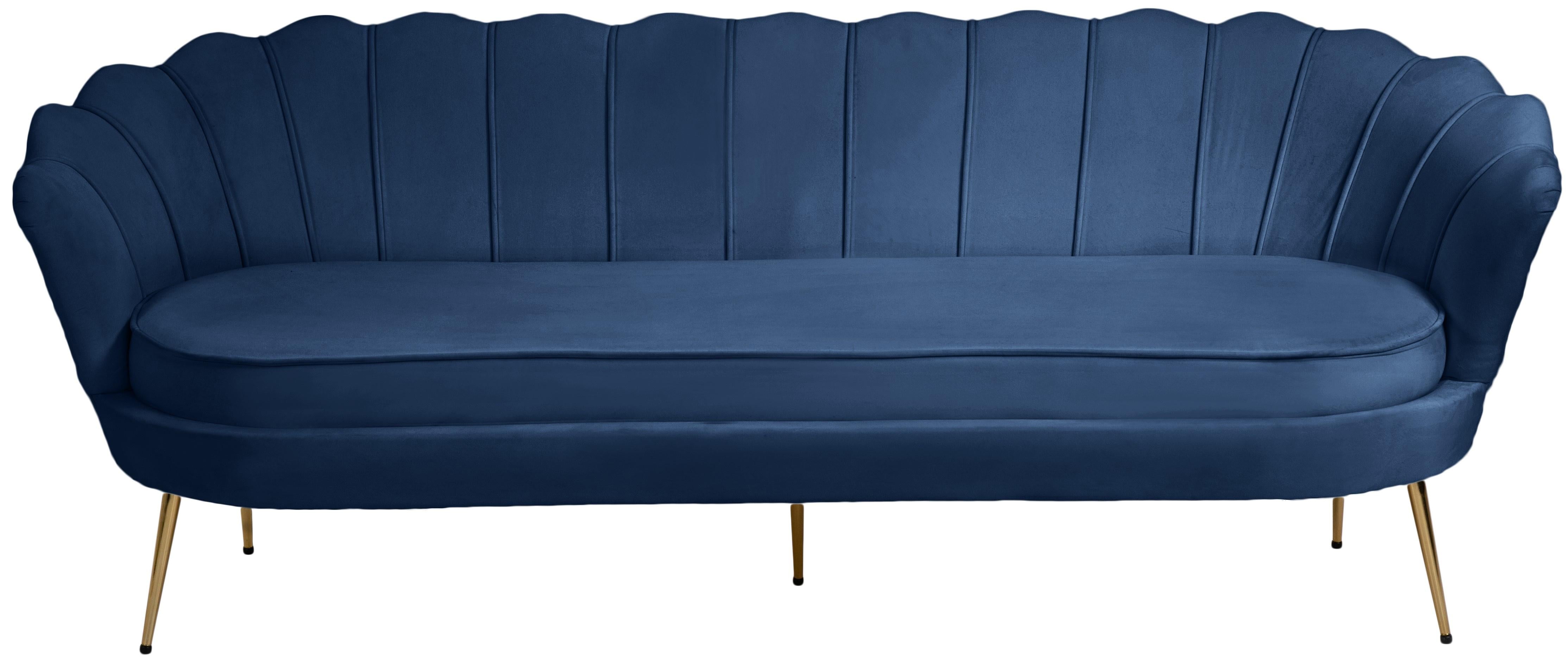 Gardenia Navy Velvet Sofa - Luxury Home Furniture (MI)