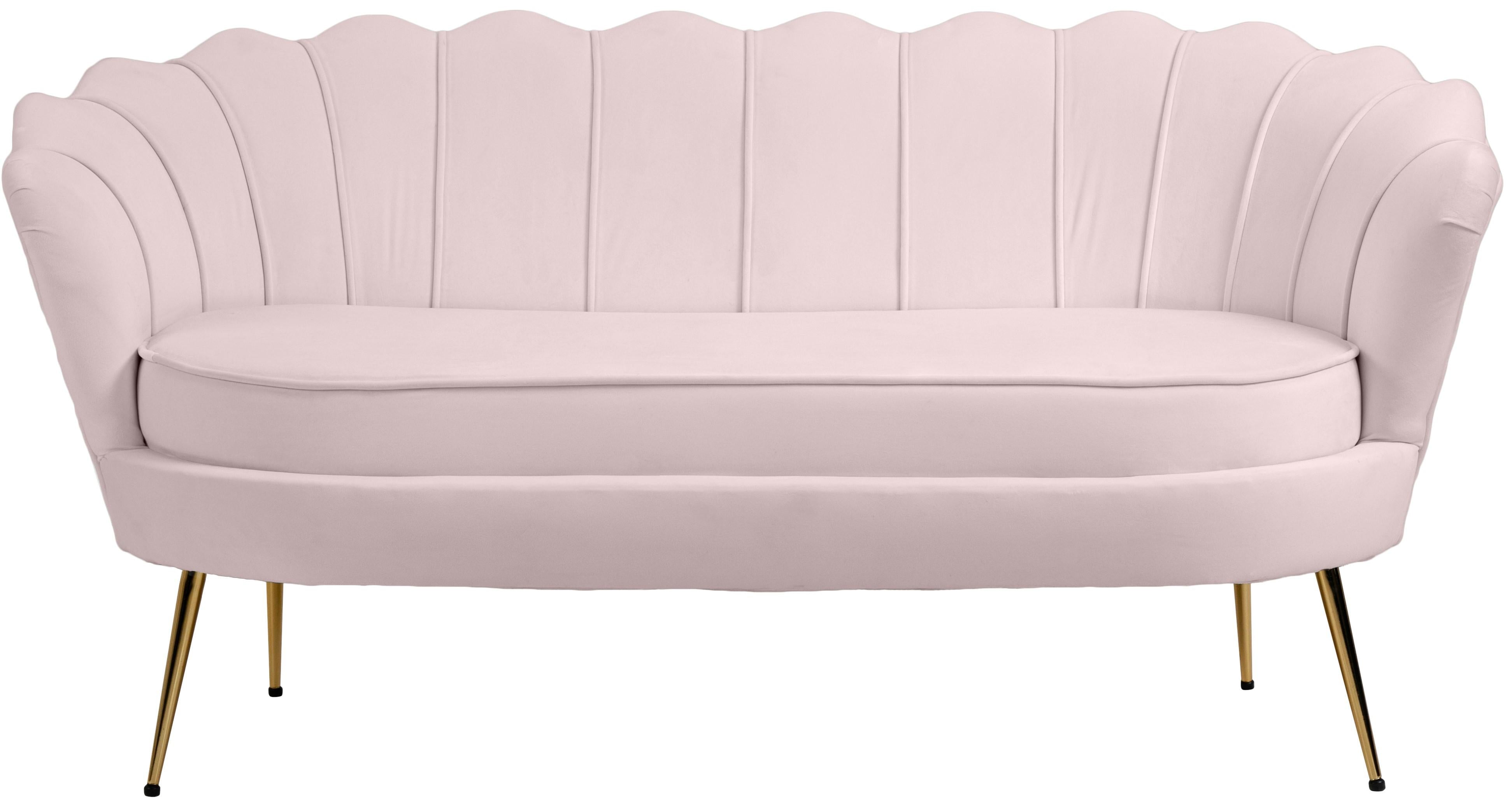 Gardenia Pink Velvet Loveseat - Luxury Home Furniture (MI)