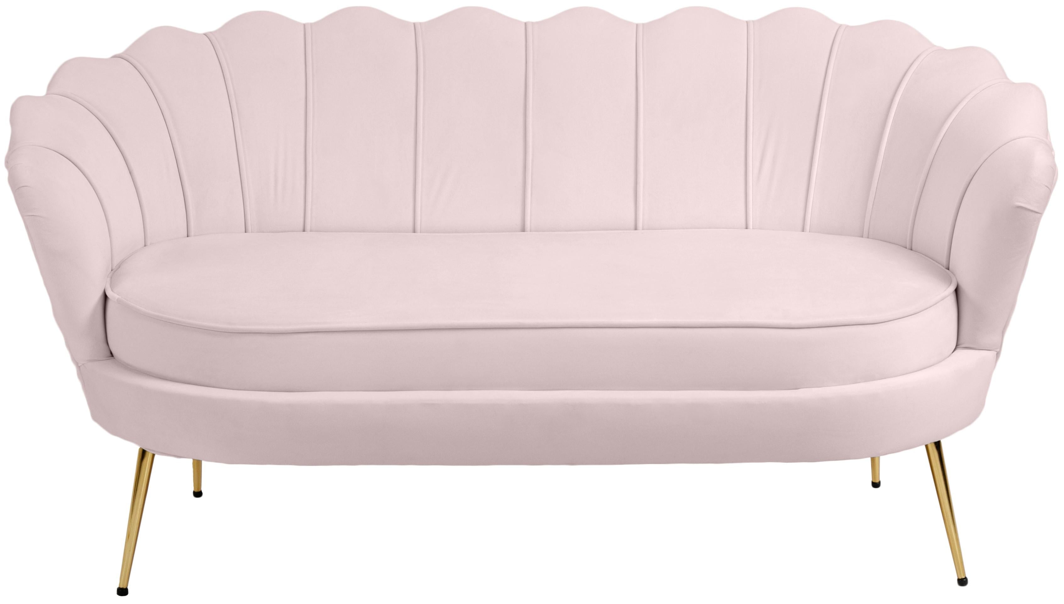 Gardenia Pink Velvet Loveseat - Luxury Home Furniture (MI)