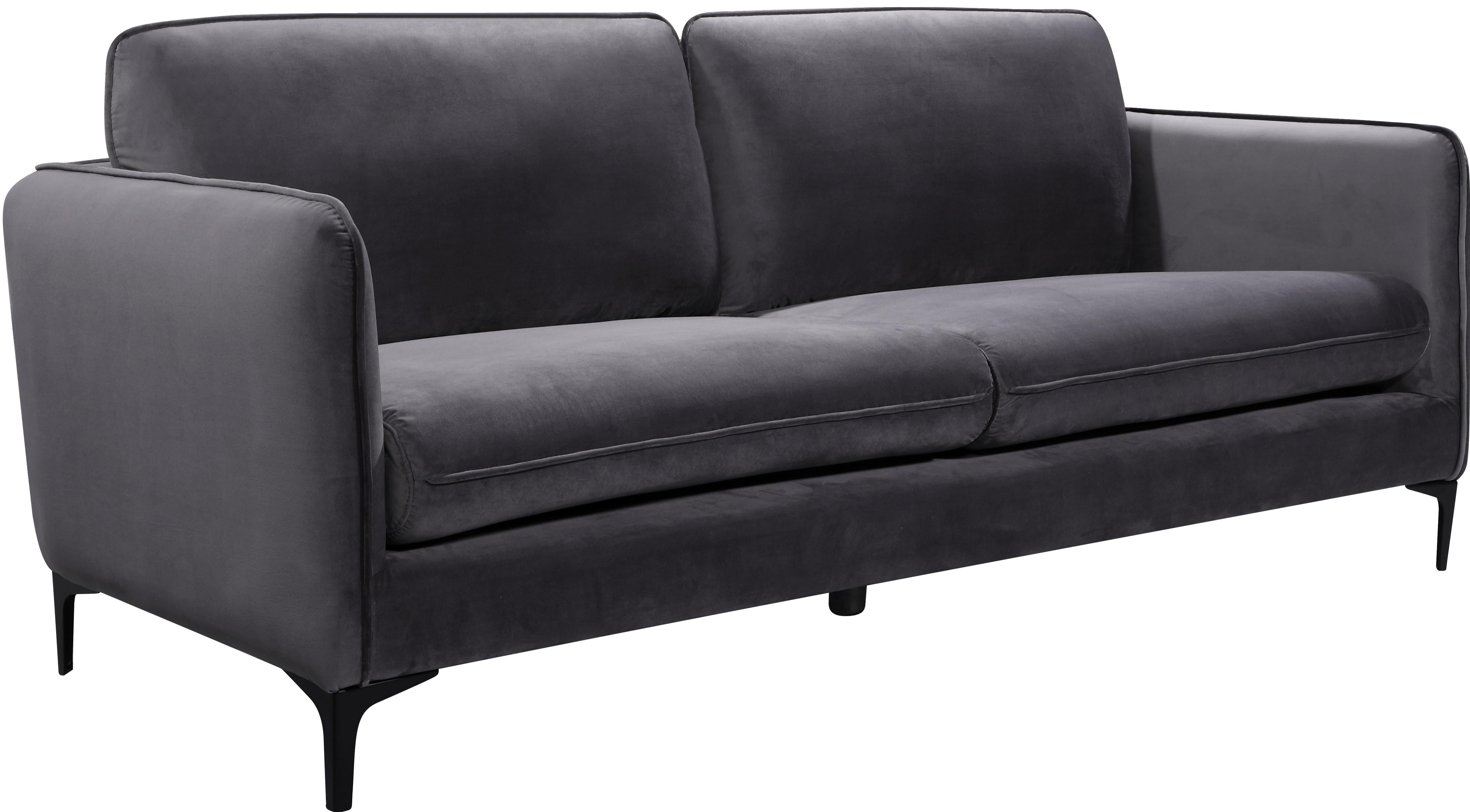 Poppy Grey Velvet Sofa - Luxury Home Furniture (MI)