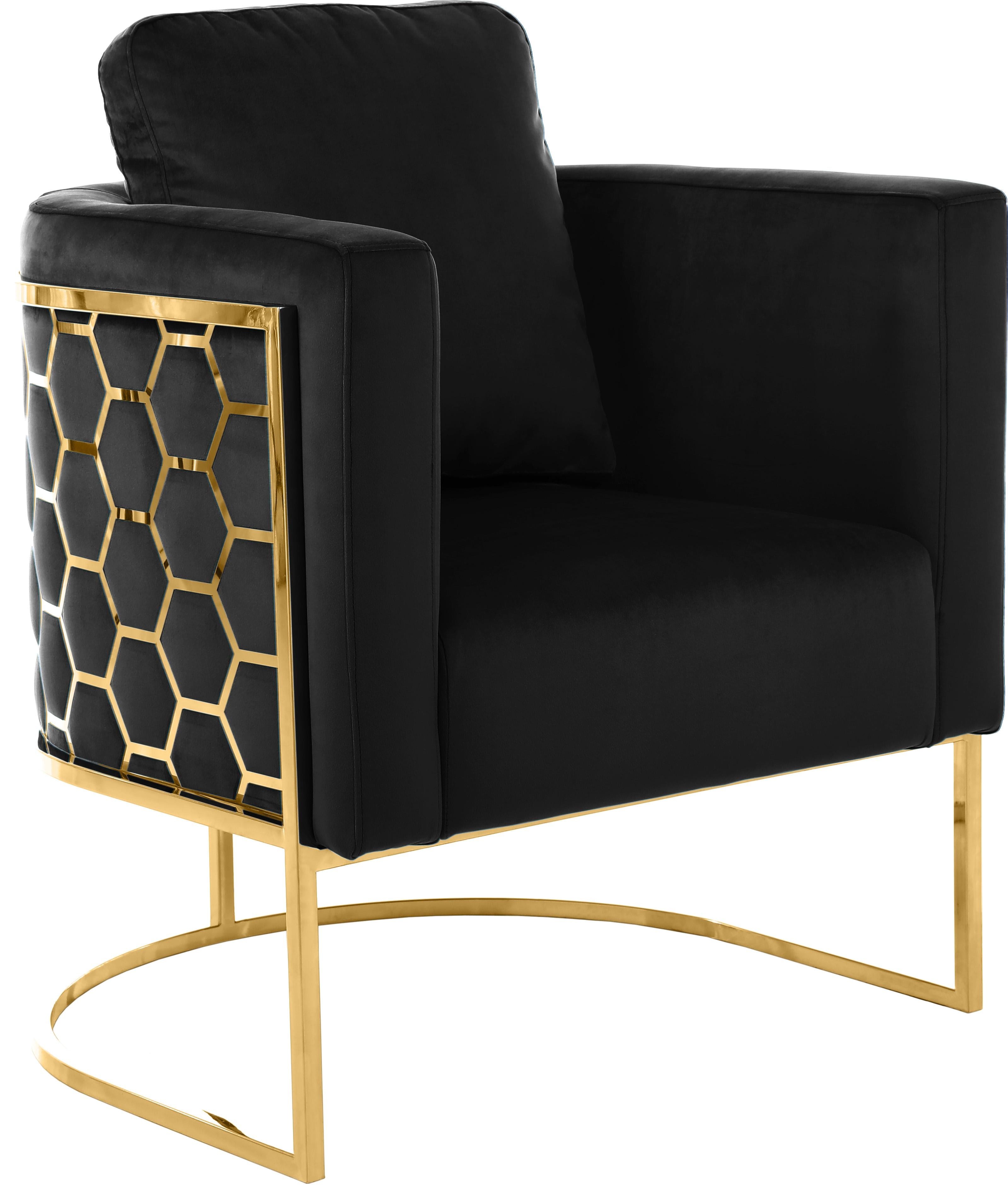 Casa Black Velvet Chair - Luxury Home Furniture (MI)